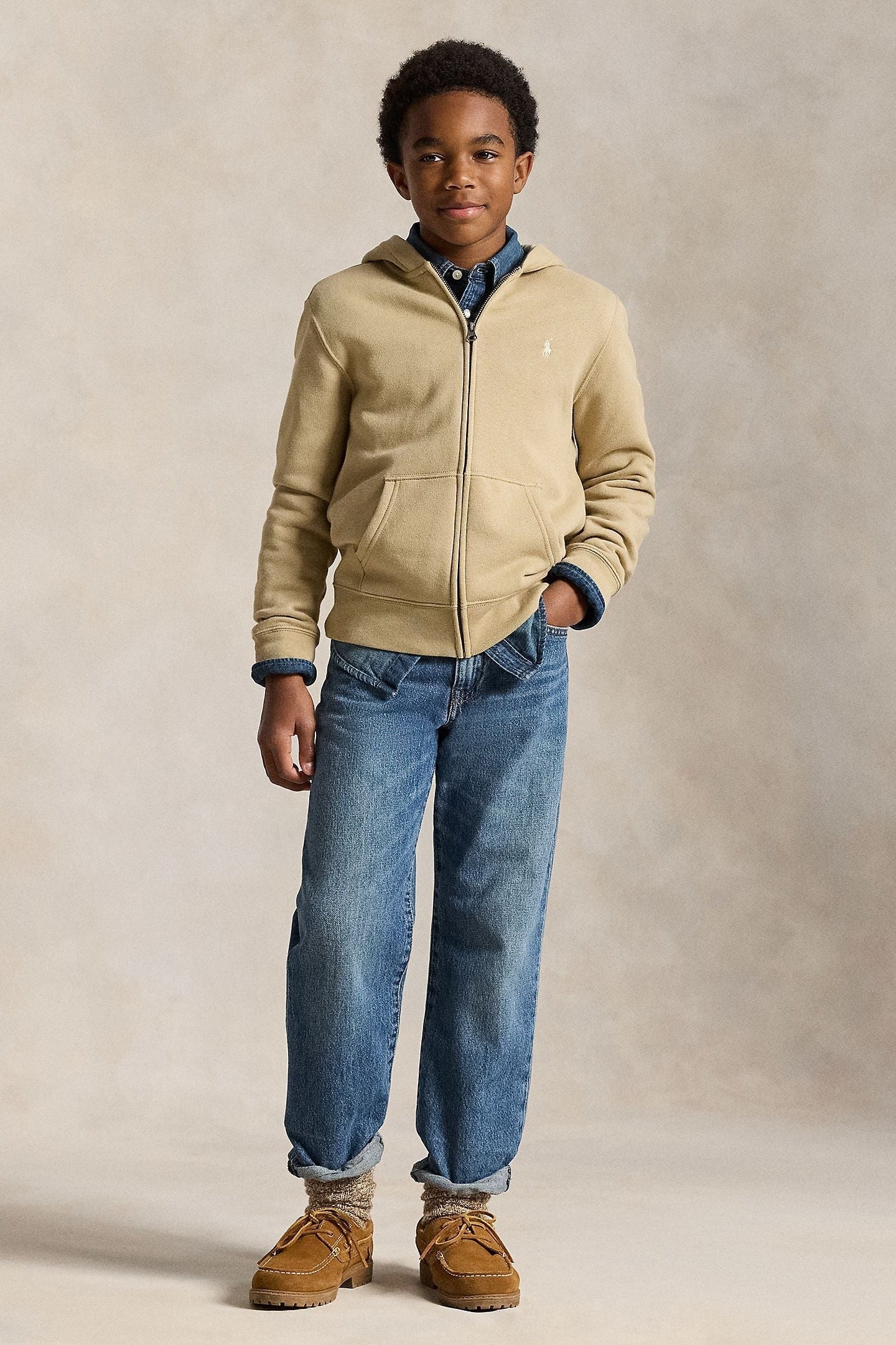 Polo Ralph Lauren Boys Seasonal Zip-Up Fleece Hoodie
