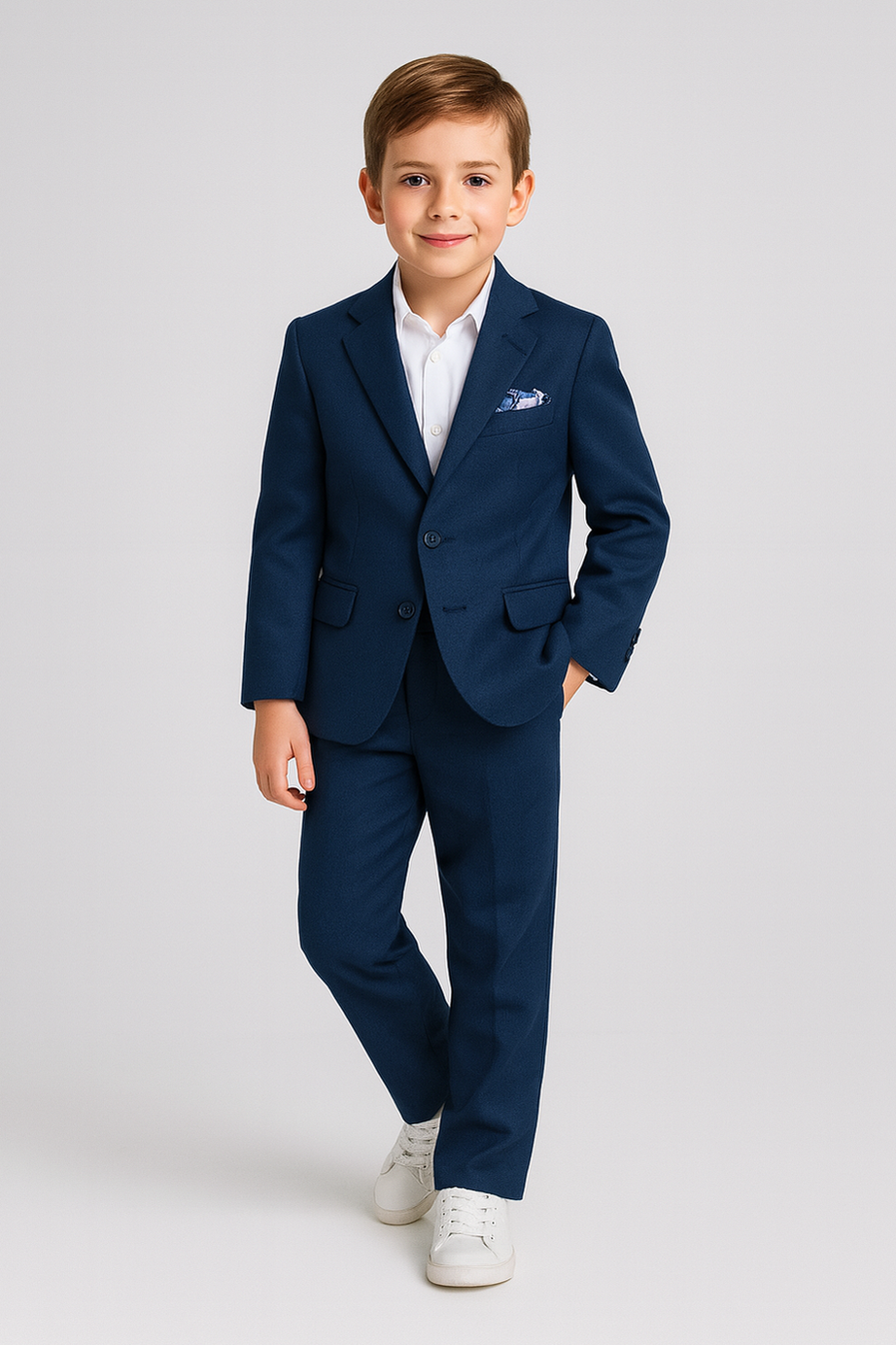 Appaman Boys Two Piece Navy Blue Stretchy Mod Suit_ G8SSU2