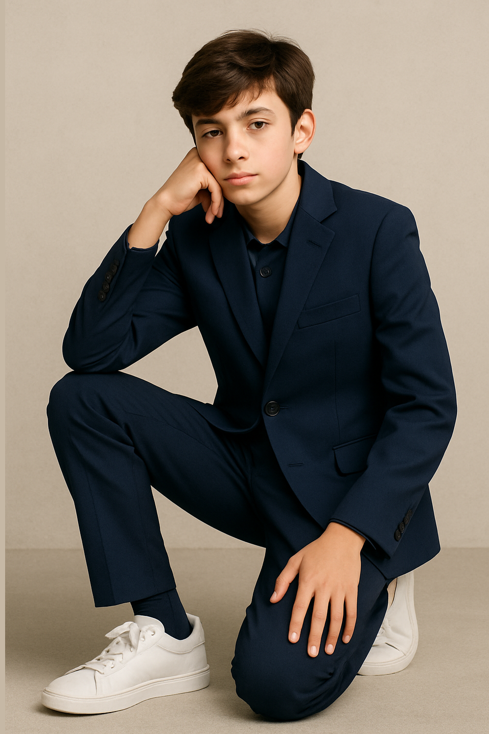Ben Sherman Boys Skinny Navy Suit_ A0001/X0001