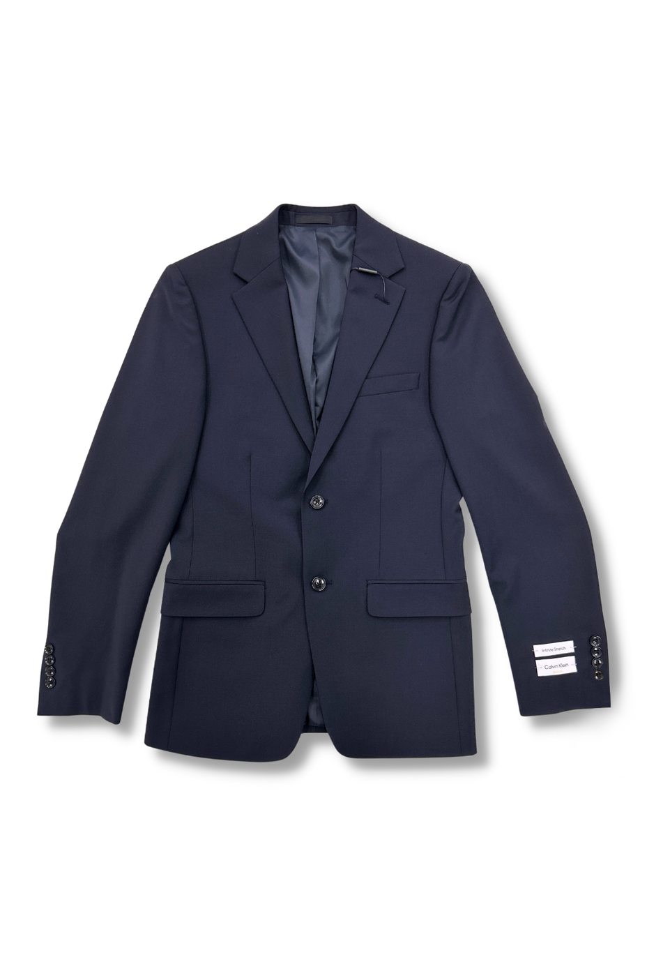 Calvin Klein Mens Slim Fit Navy Wool Suit-NorthBoys