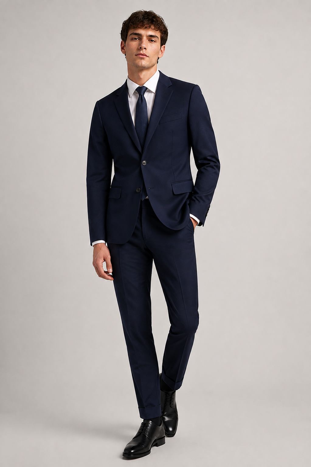 Calvin Klein Mens Navy Wool Suit