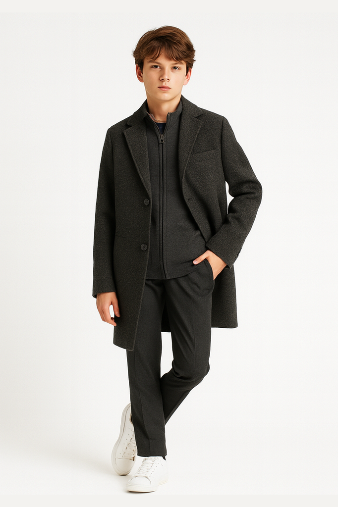 CloudCloth Boys Herringbone Coat w/ Removable Vest_ CT1031