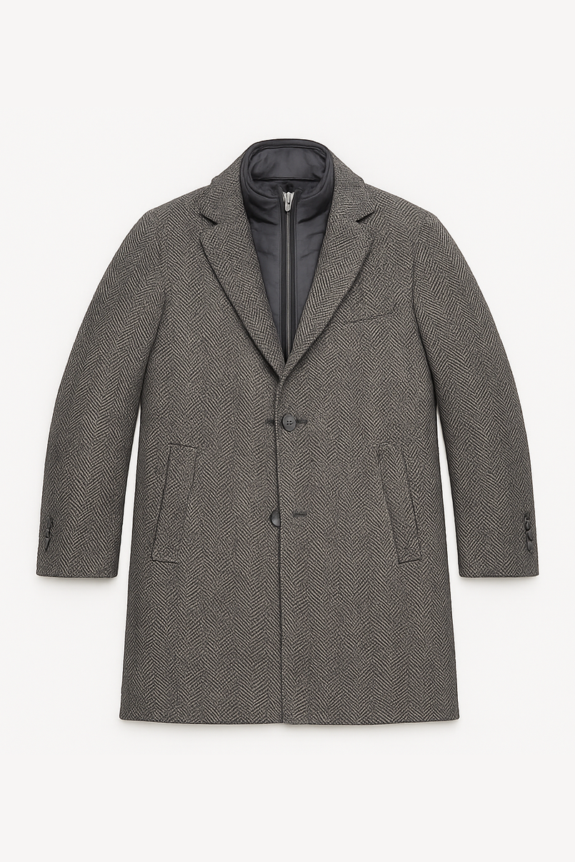 CloudCloth Boys Herringbone Coat w/ Removable Vest_ CT1031