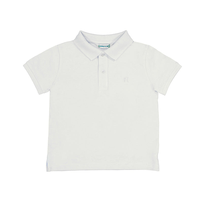 Mayoral Mini Basic Short Sleeve Polo_ White 150-91 – NorthBoys