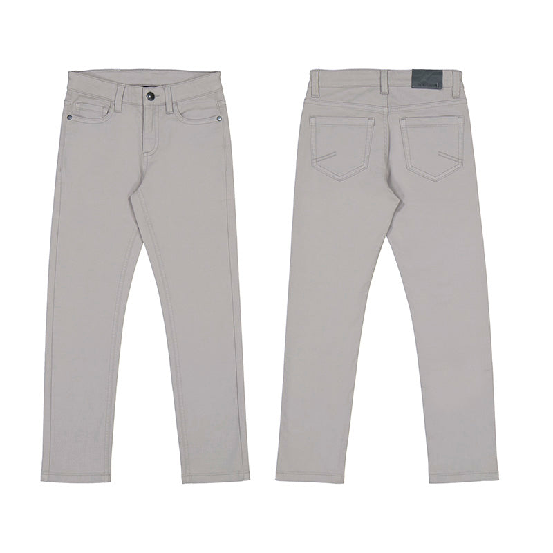 Nukutavake Boys Grey 5 Pocket Slim Fit Pant