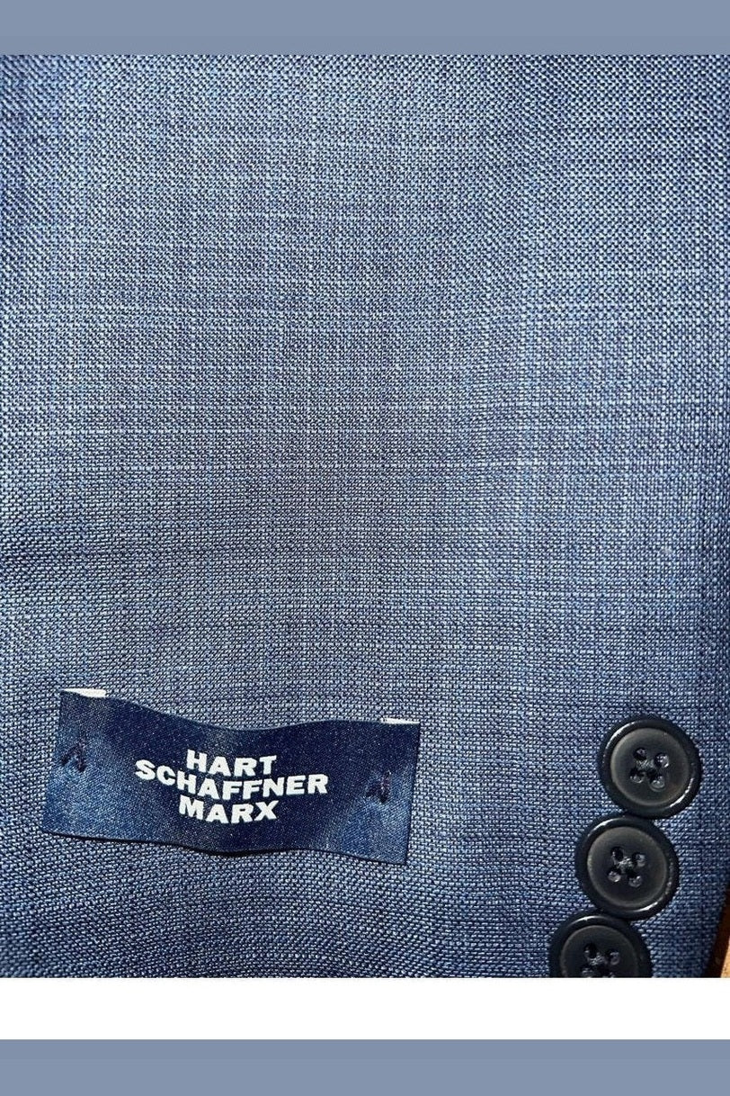 Hart Schaffner Marx Boys Blue Sharkskin Wool Suit-NorthBoys