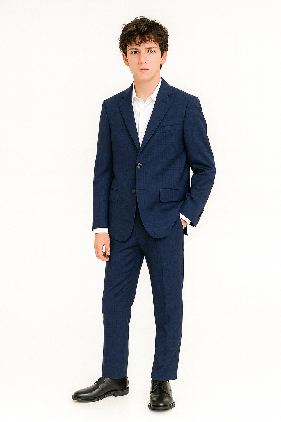 Hart Schaffner Marx Boys Navy Wool Suit-NorthBoys