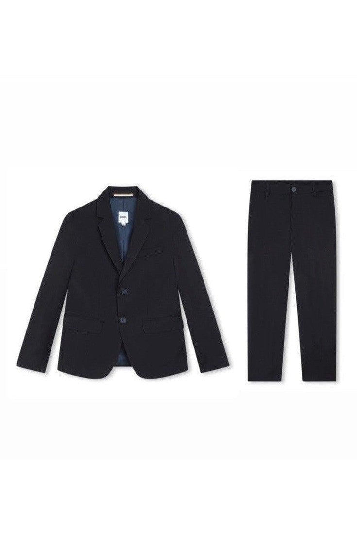 Hugo Boss Boys Classic Navy Wool Suit-NorthBoys