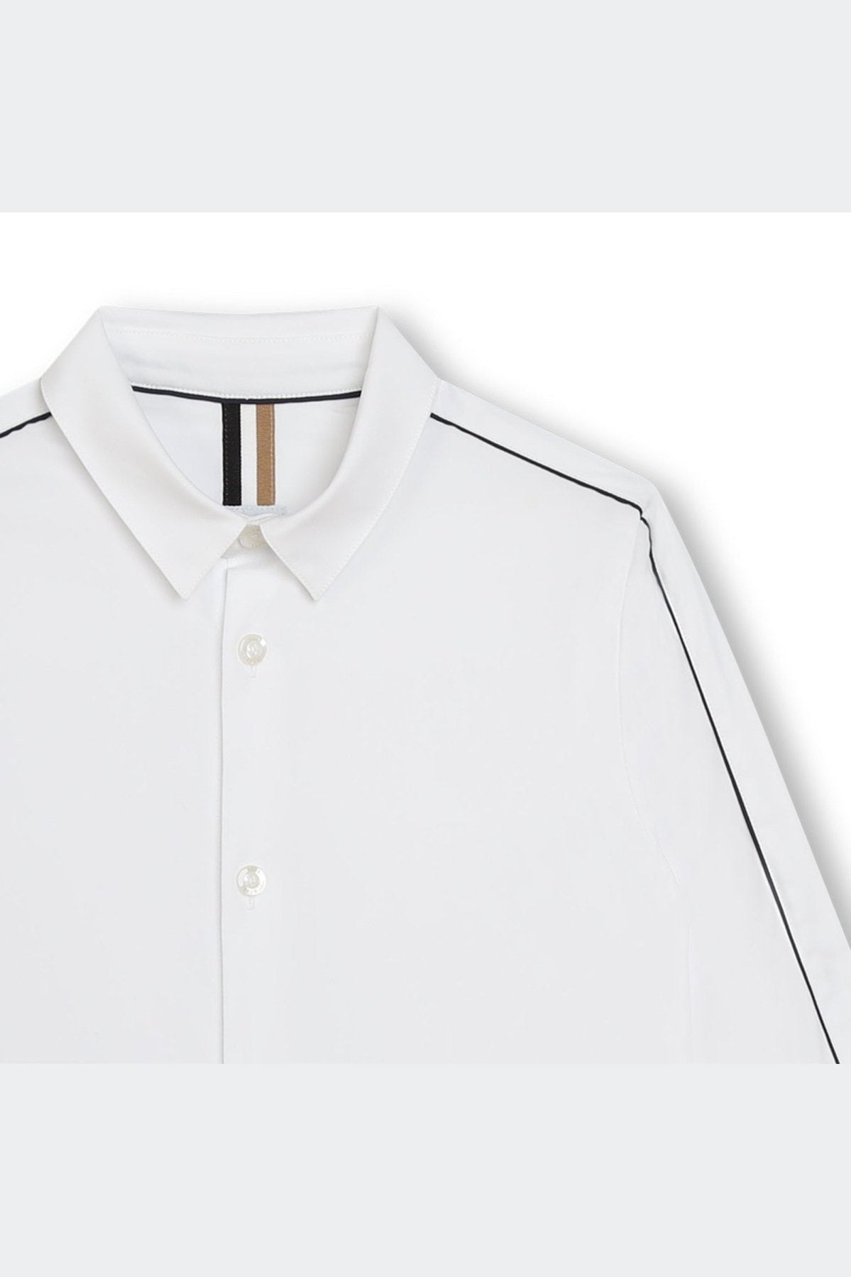Hugo Boss Boys White Slim Fit Dress Shirt _ J50697 - 10P - NorthBoys