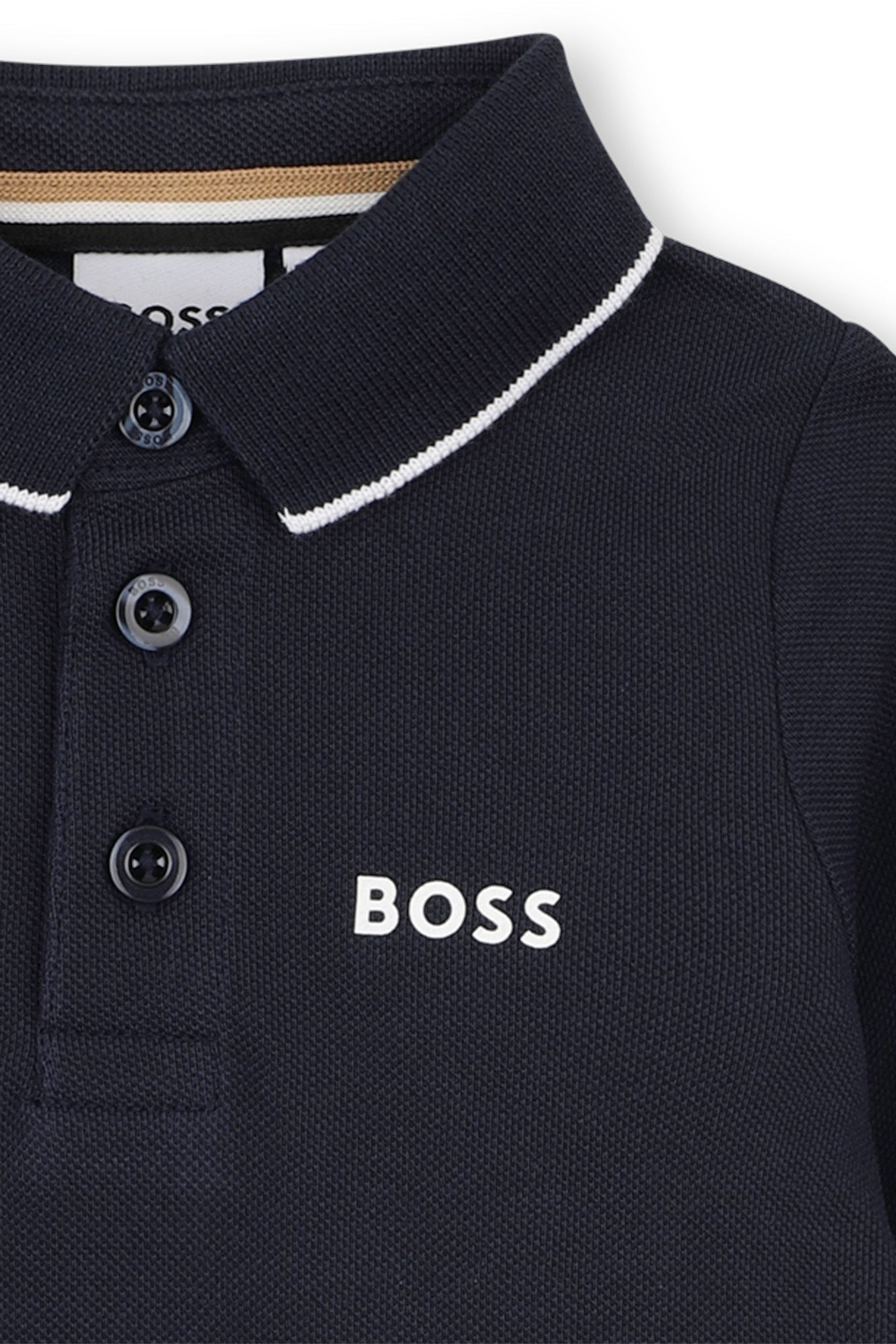 Hugo Boss Baby Boys Long Sleeve Piqué Polo_ J53481