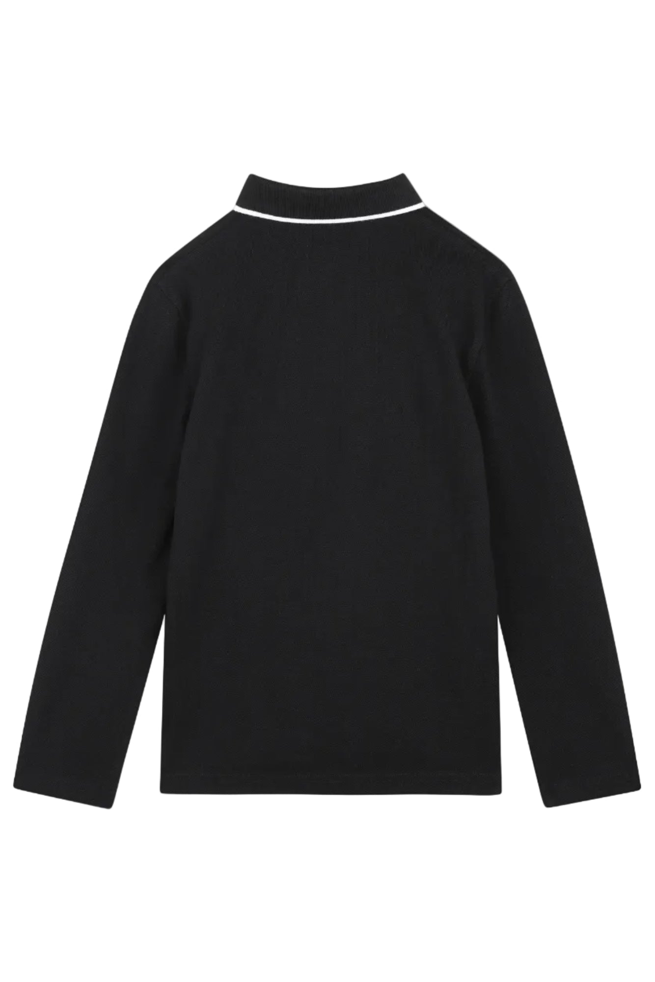 Hugo Boss Boys Long Sleeve Jersey Polo with Contrast Collar Trim_ J53376