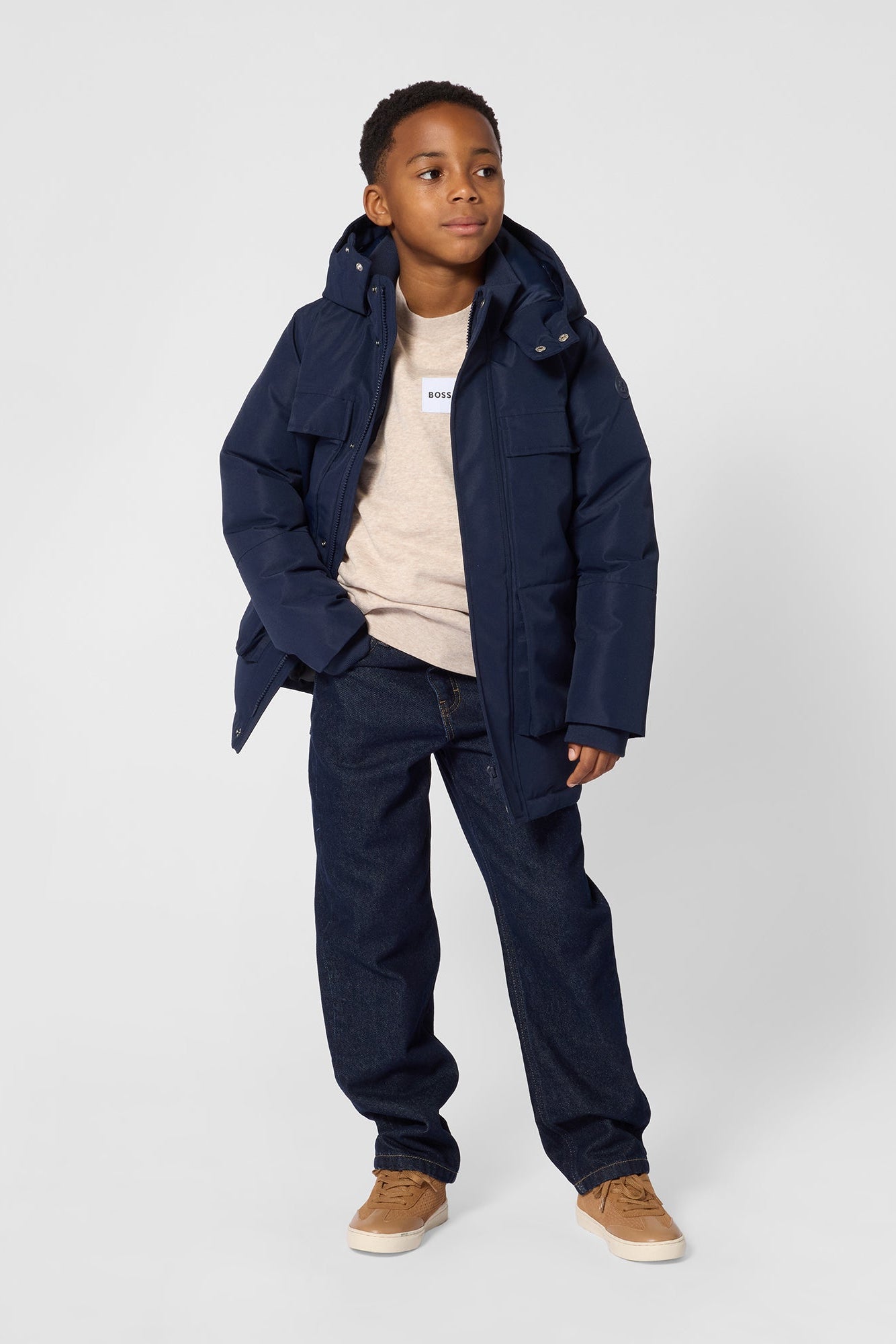 Hugo Boss Boys Padded Hooded Parka_ J53431