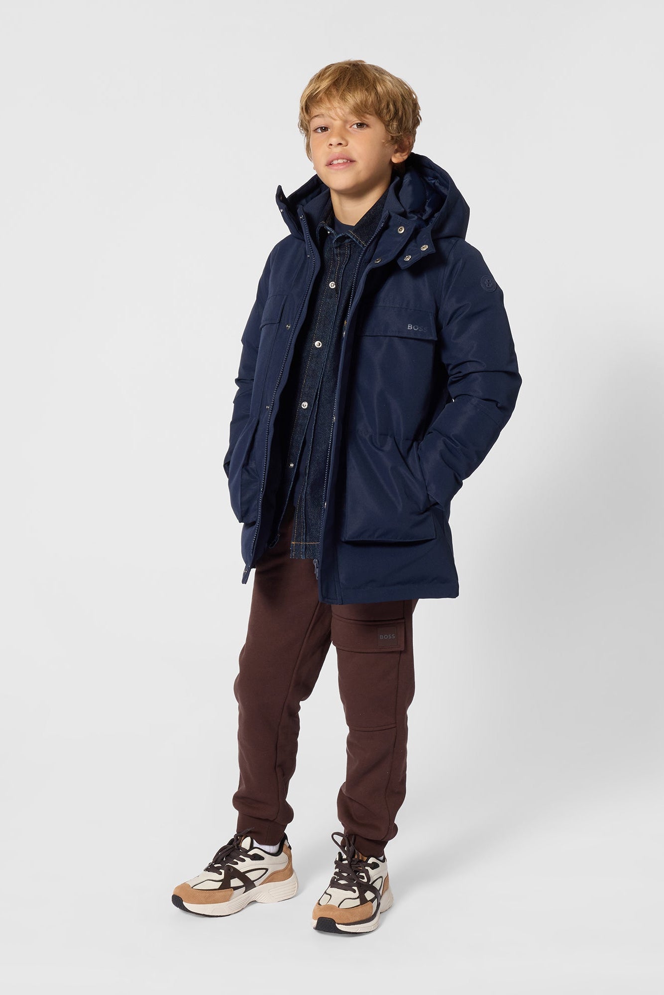 Hugo Boss Boys Padded Hooded Parka_ J53431