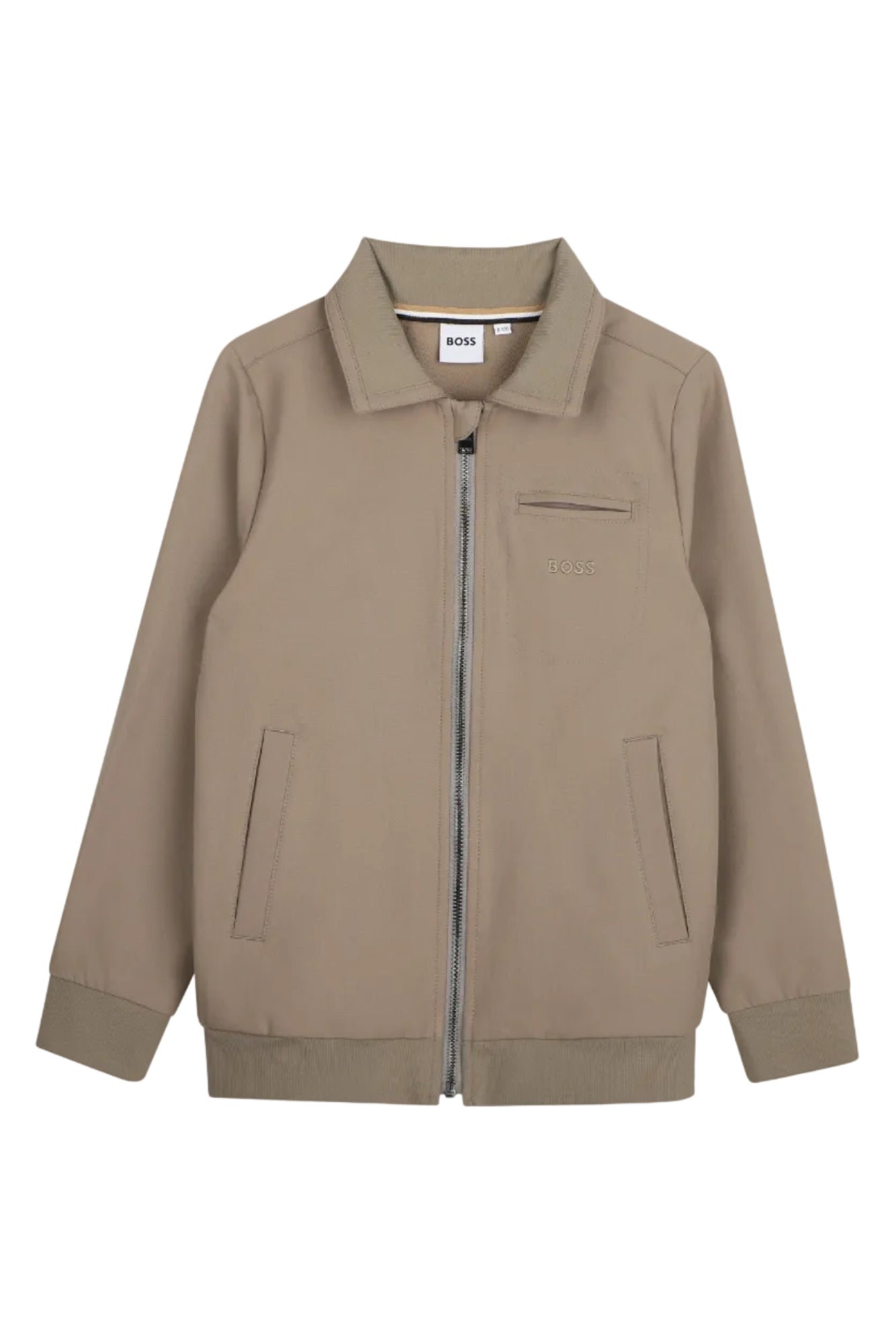 Hugo Boss Boys Zip Cardigan Jacket with Collar_ J53370