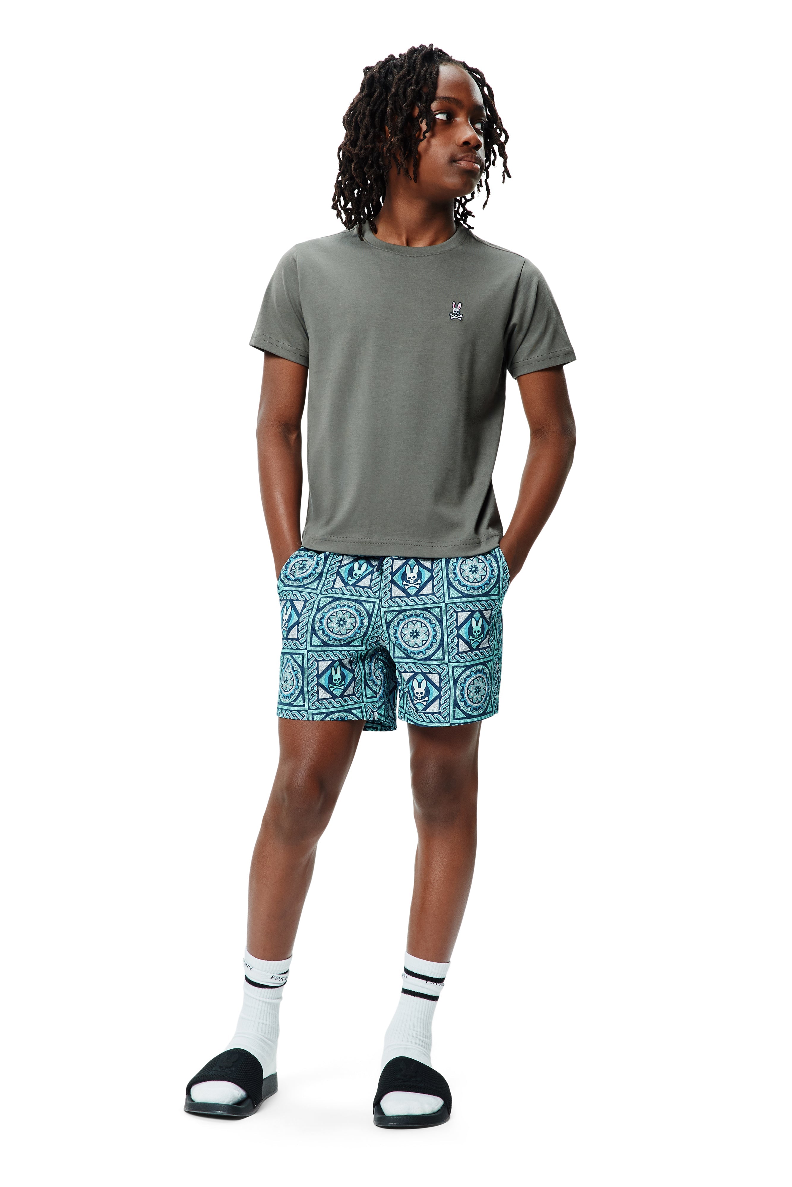 Psycho Bunny Kids Frank Swim Trunks