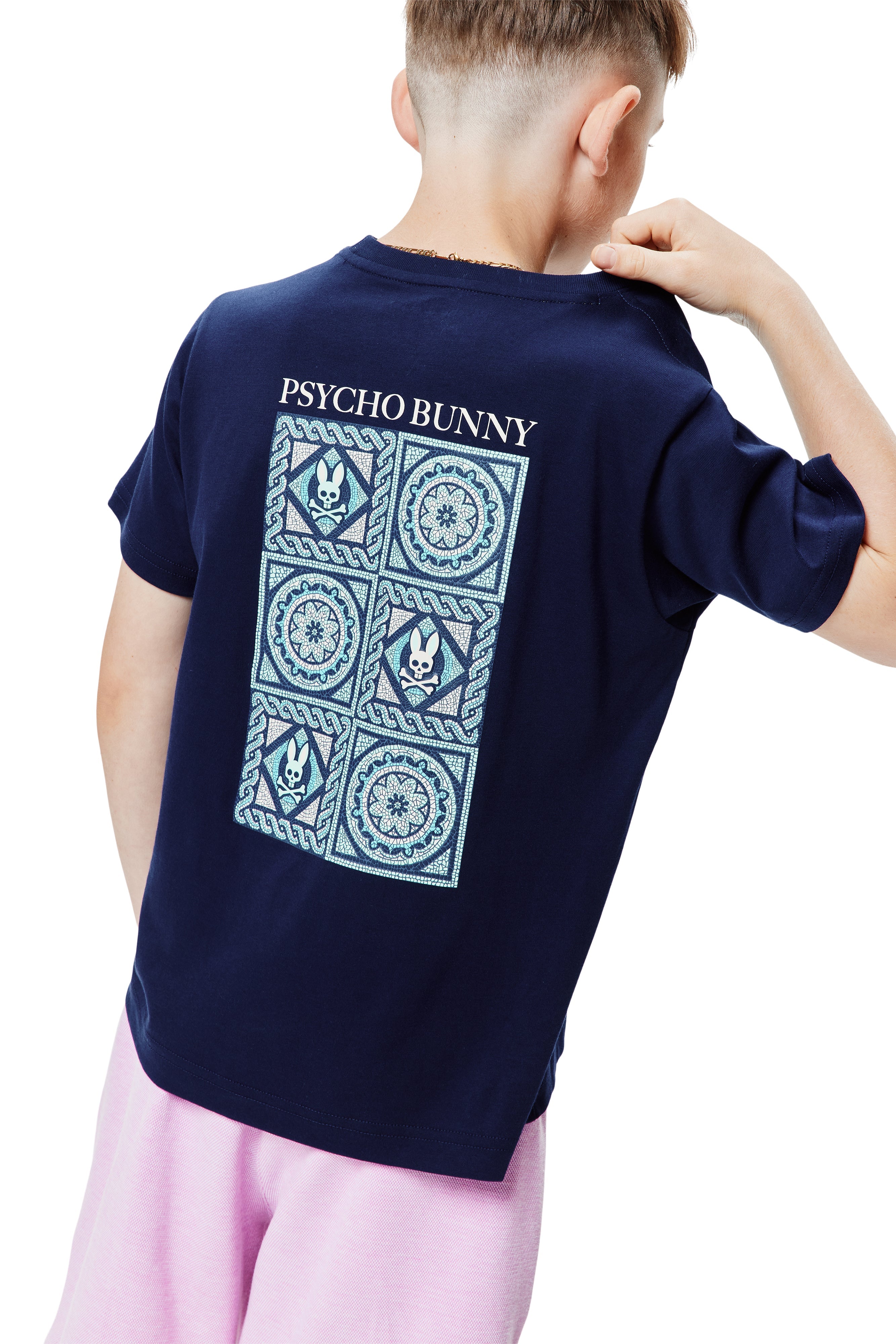 Psycho Bunny Kids Frank Back Graphic Tee
