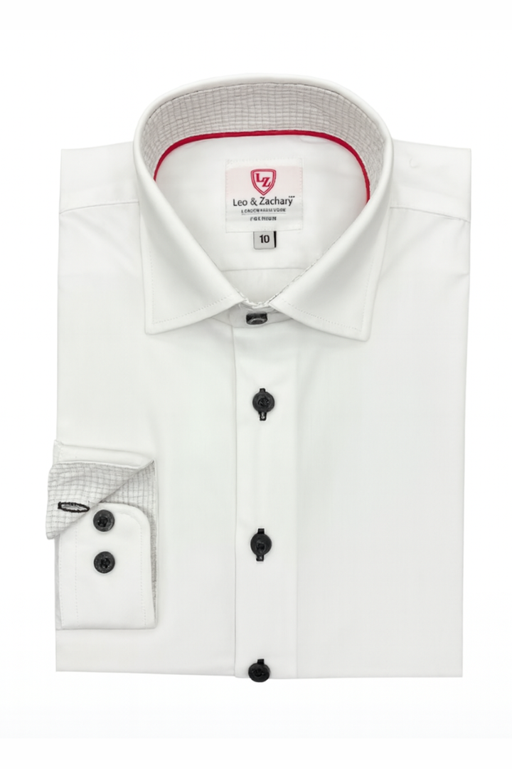 Leo & Zachary Boys Non-Iron Dress Shirt_ P5544-NorthBoys