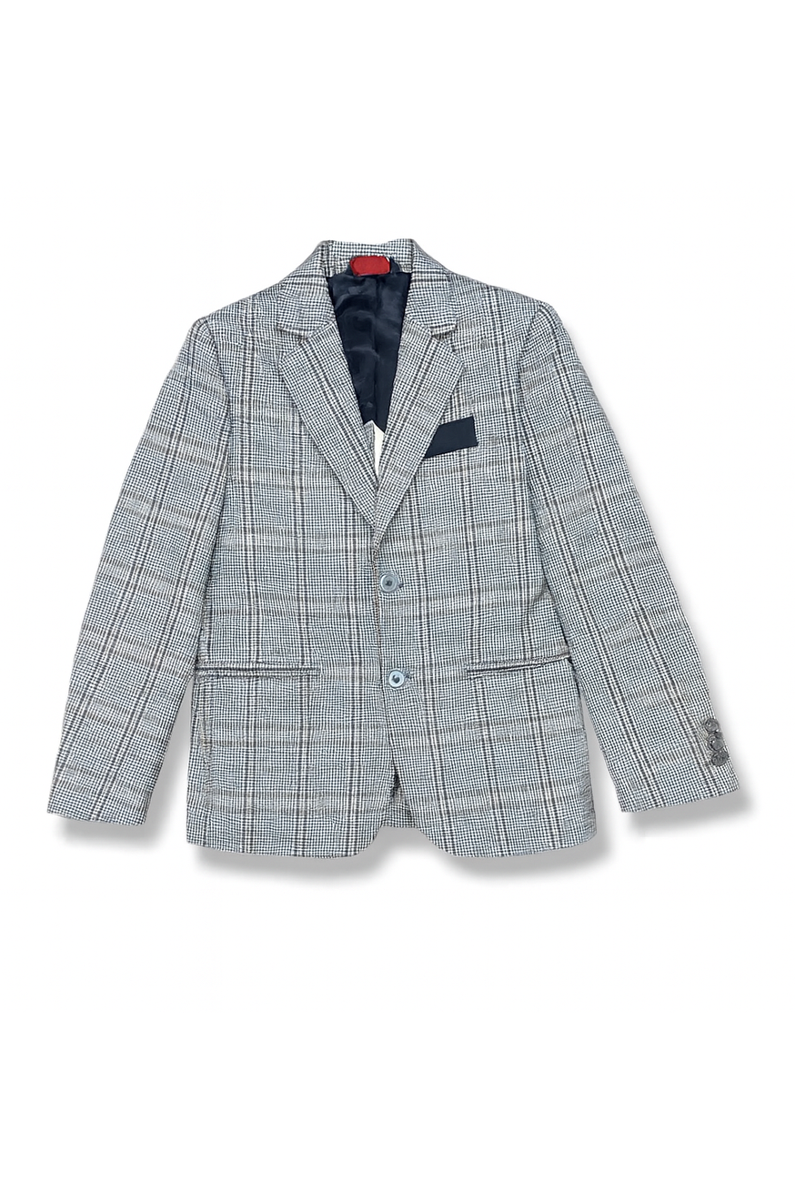 Leo & Zachary Boys Slim Multi Plaid Blazer_ BLZ5866-NorthBoys