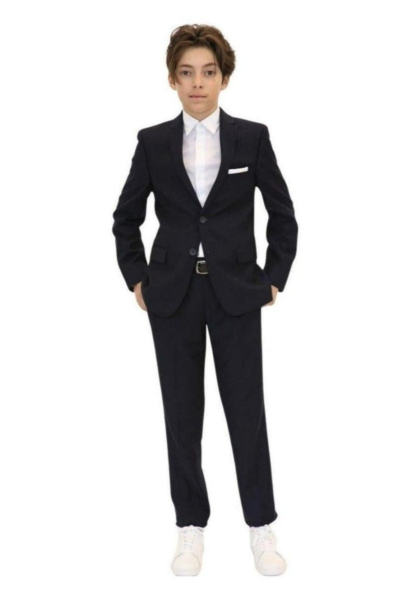 Marc New York Boys Husky Navy Neat Suit_ WH714-NorthBoys