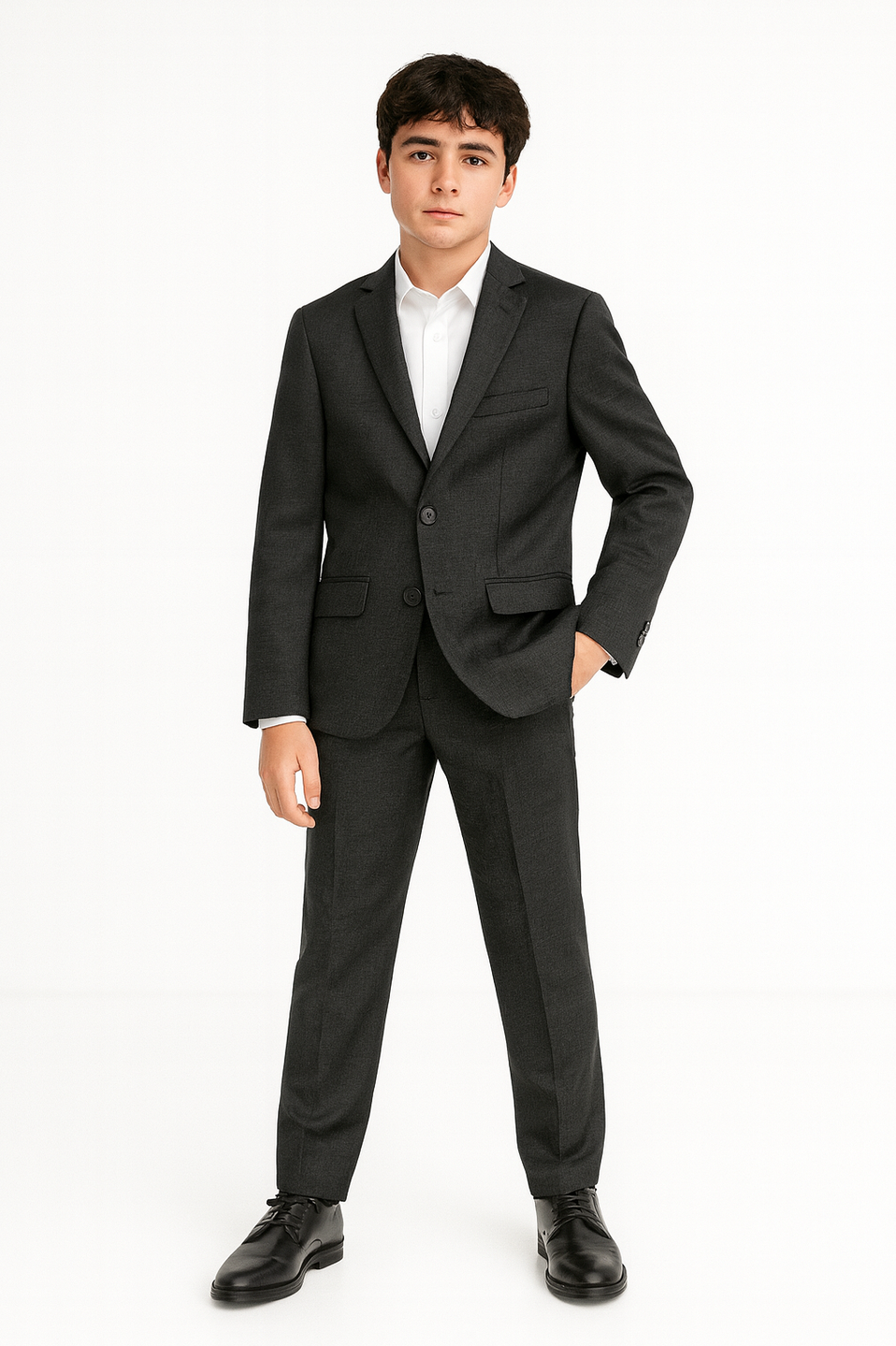 Marc New York Boys Skinny Black Neat Suit-NorthBoys
