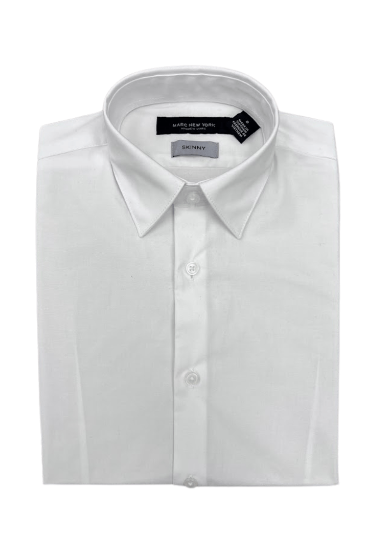 Marc New York Boys Skinny White Stretch Dress Shirt_ MBS0088 - NorthBoys