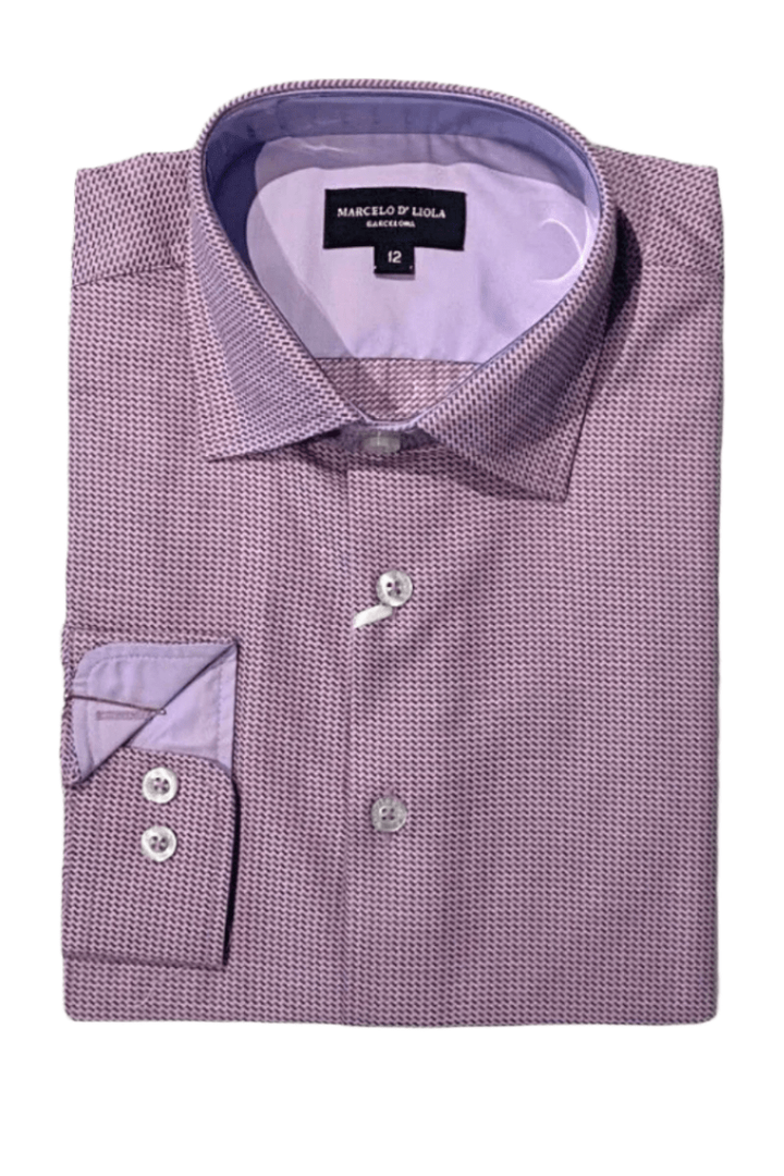 Marcelo D'Liola Boys Purple Stairs Dress Shirt - NorthBoys