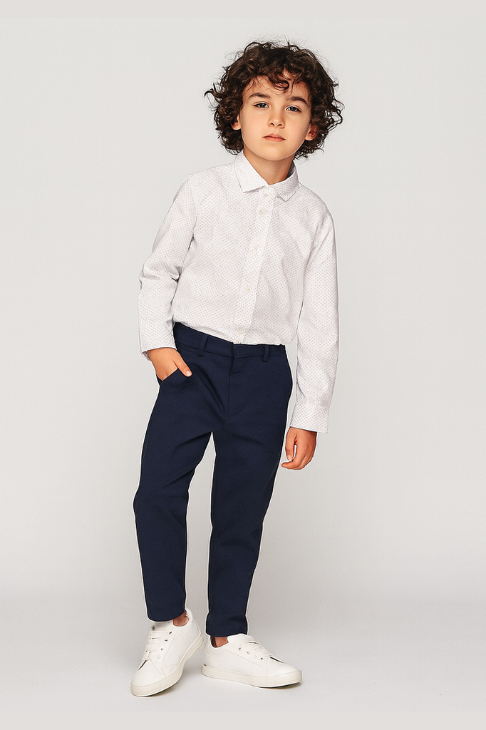 Mayoral Mini Boys Patterned Long Sleeve Shirt_ 4129