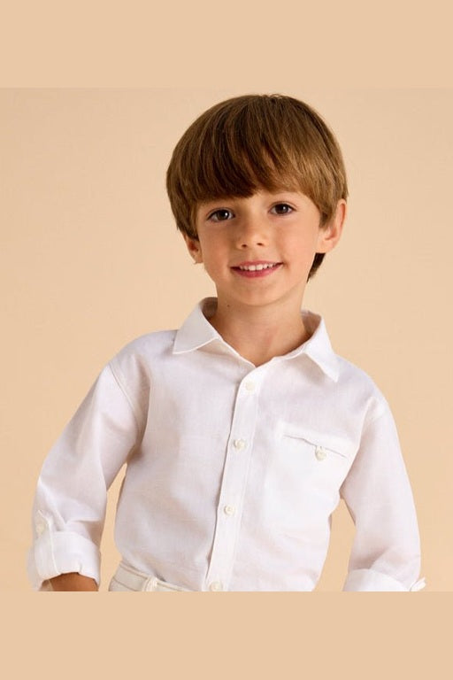 Mayoral Mini Long Sleeve Linen Shirt_ 3121 - NorthBoys