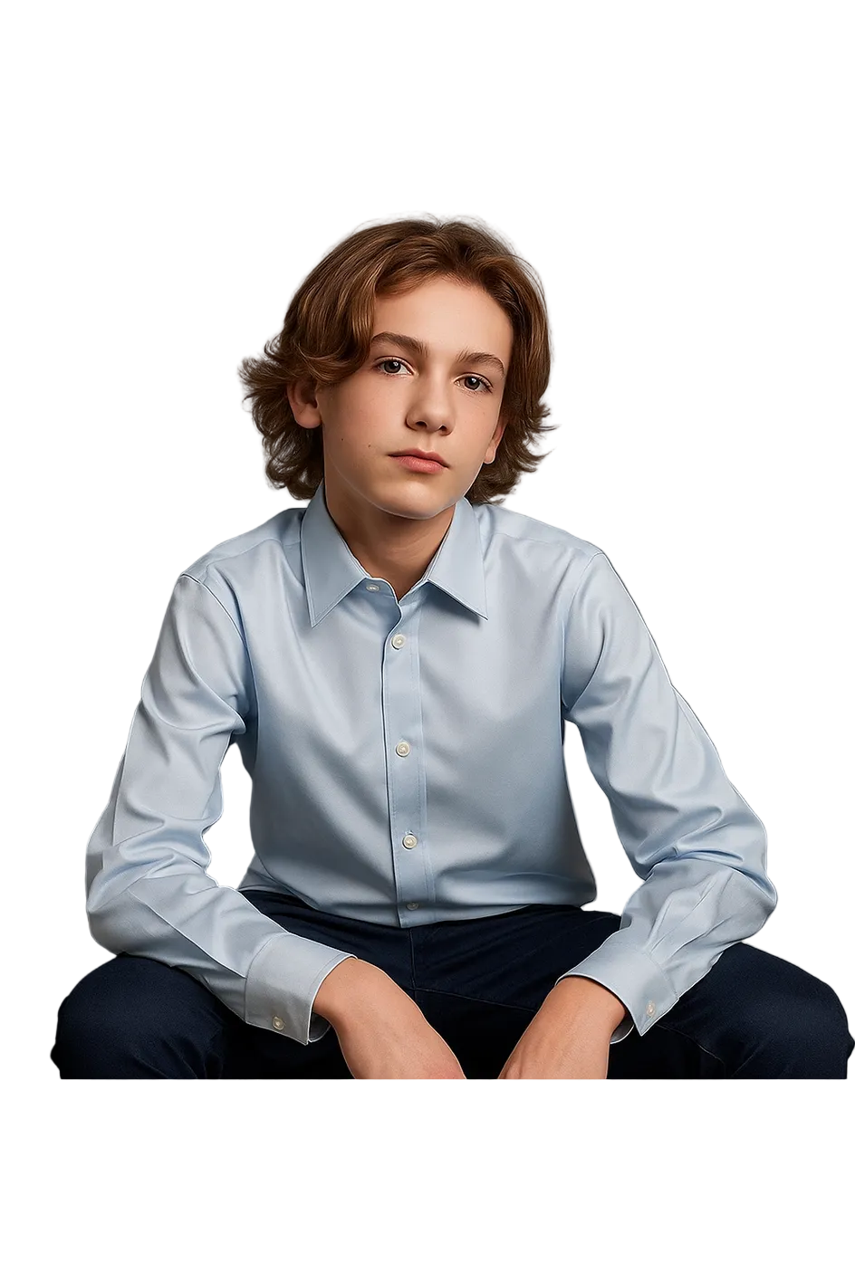 Michael Boys Pale Blue Dress Shirt