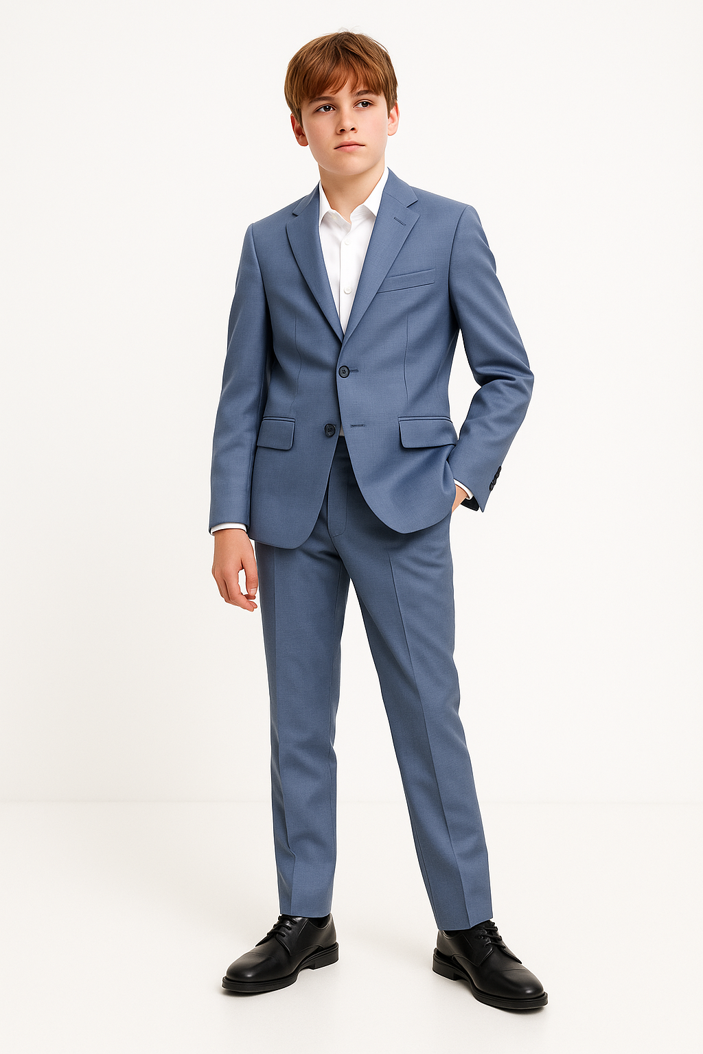 Michael Kors Boys Bright Blue Solid Wool Suit – NorthBoys