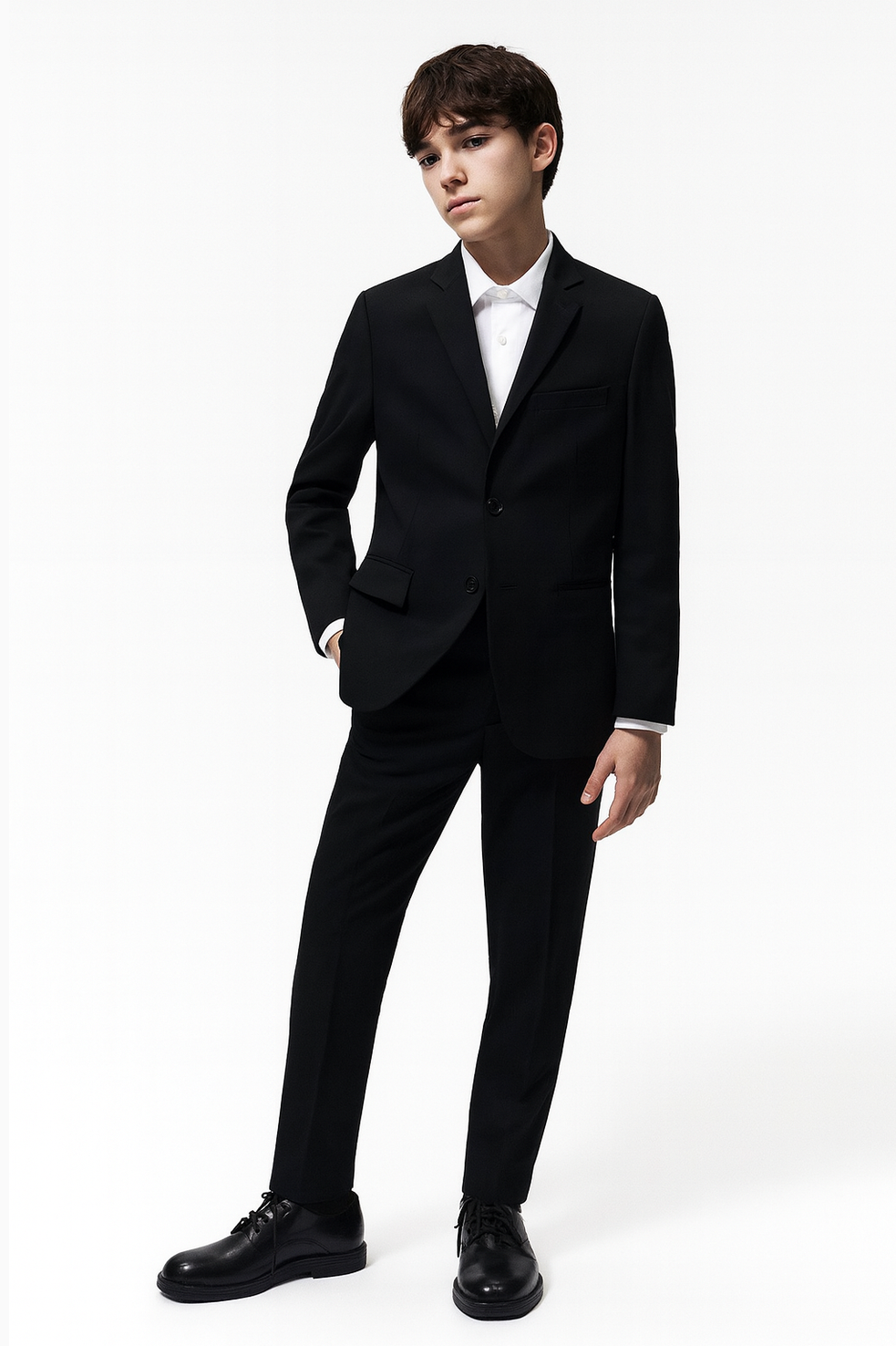 Michael Kors Boys Skinny Black Suit-NorthBoys