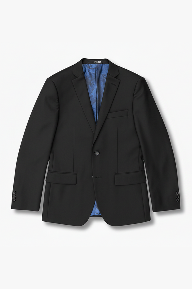 Nice Threads Boys Slim Fit Stretch Navy Suit Jacket-NorthBoys