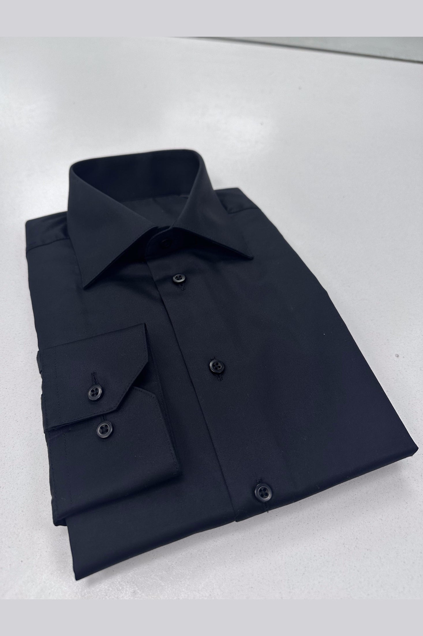 NorthBoys Mens Tailored Fit Black Premium Cotton Dress Shirt