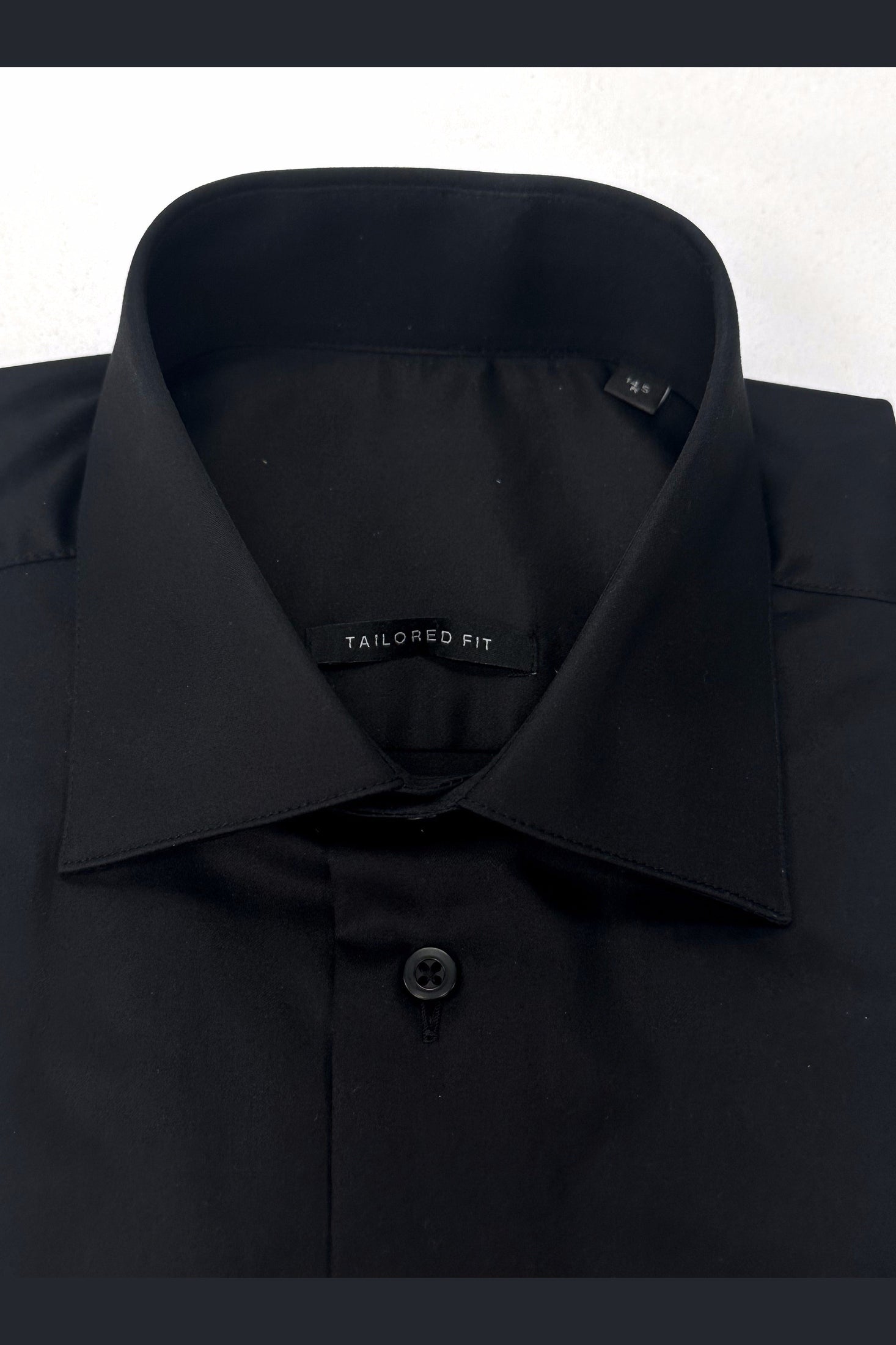 NorthBoys Mens Tailored Fit Black Premium Cotton Dress Shirt