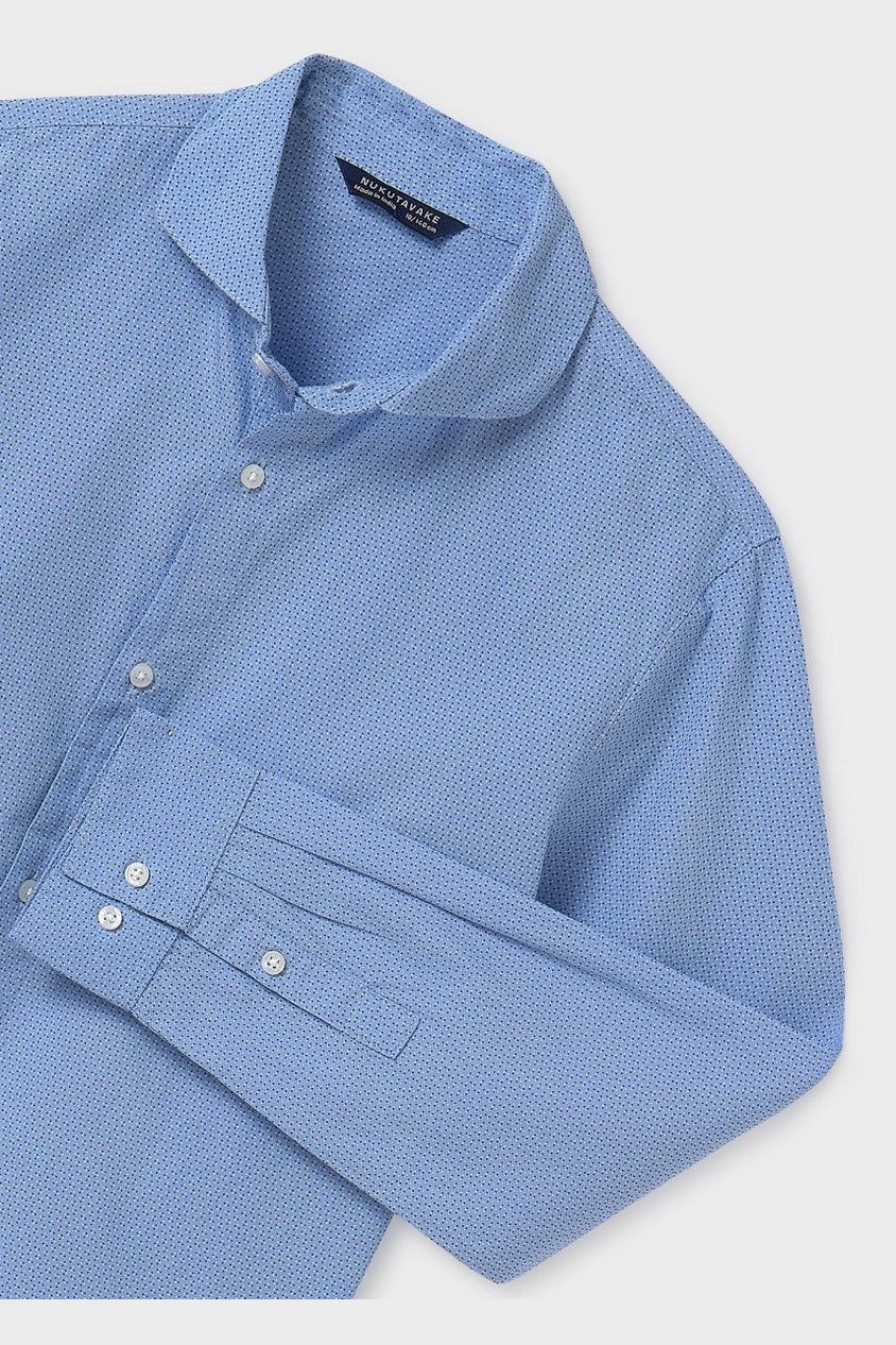 Nukutavake Boys Long Sleeve Micro Print Shirt_ 6142 - NorthBoys