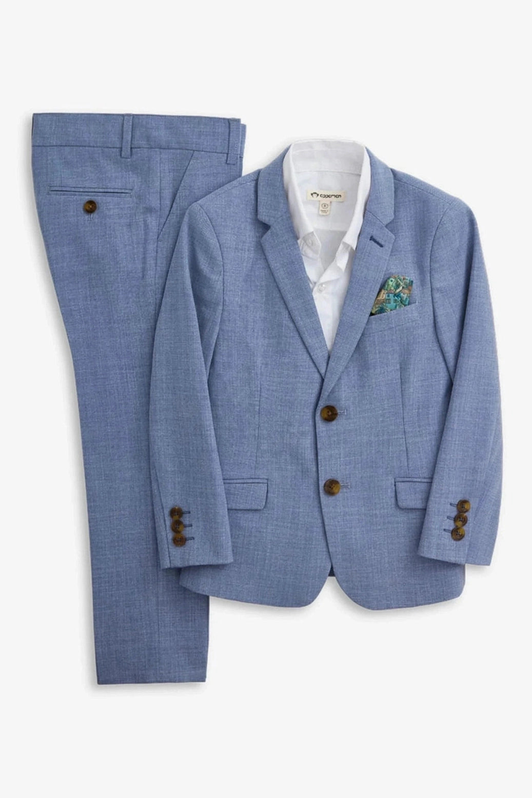 Appaman Boys Two Piece Stretchy Pacific Blue Mod Suit_ B0924