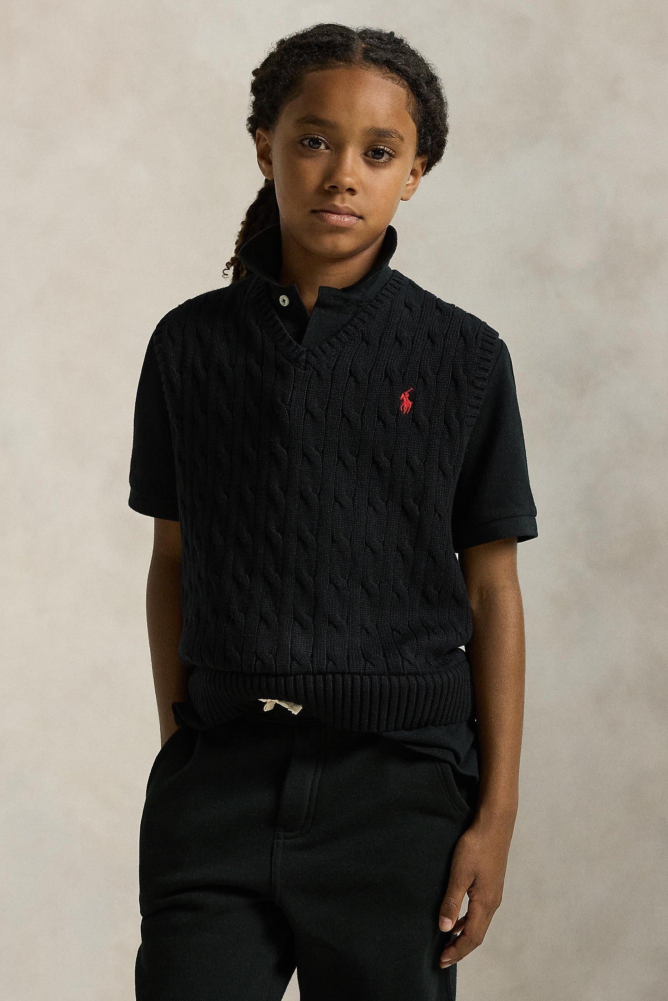 Polo Ralph Lauren Boys Cable Knit Cotton Vest