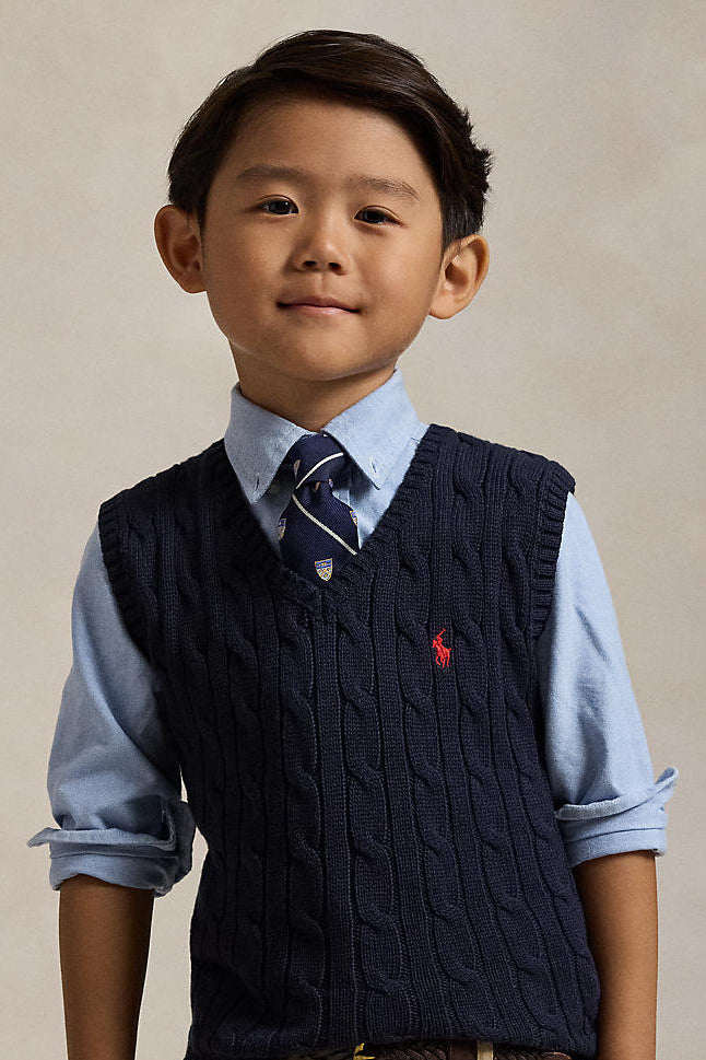 Polo Ralph Lauren Little Boys Cable Knit Cotton Vest - NorthBoys