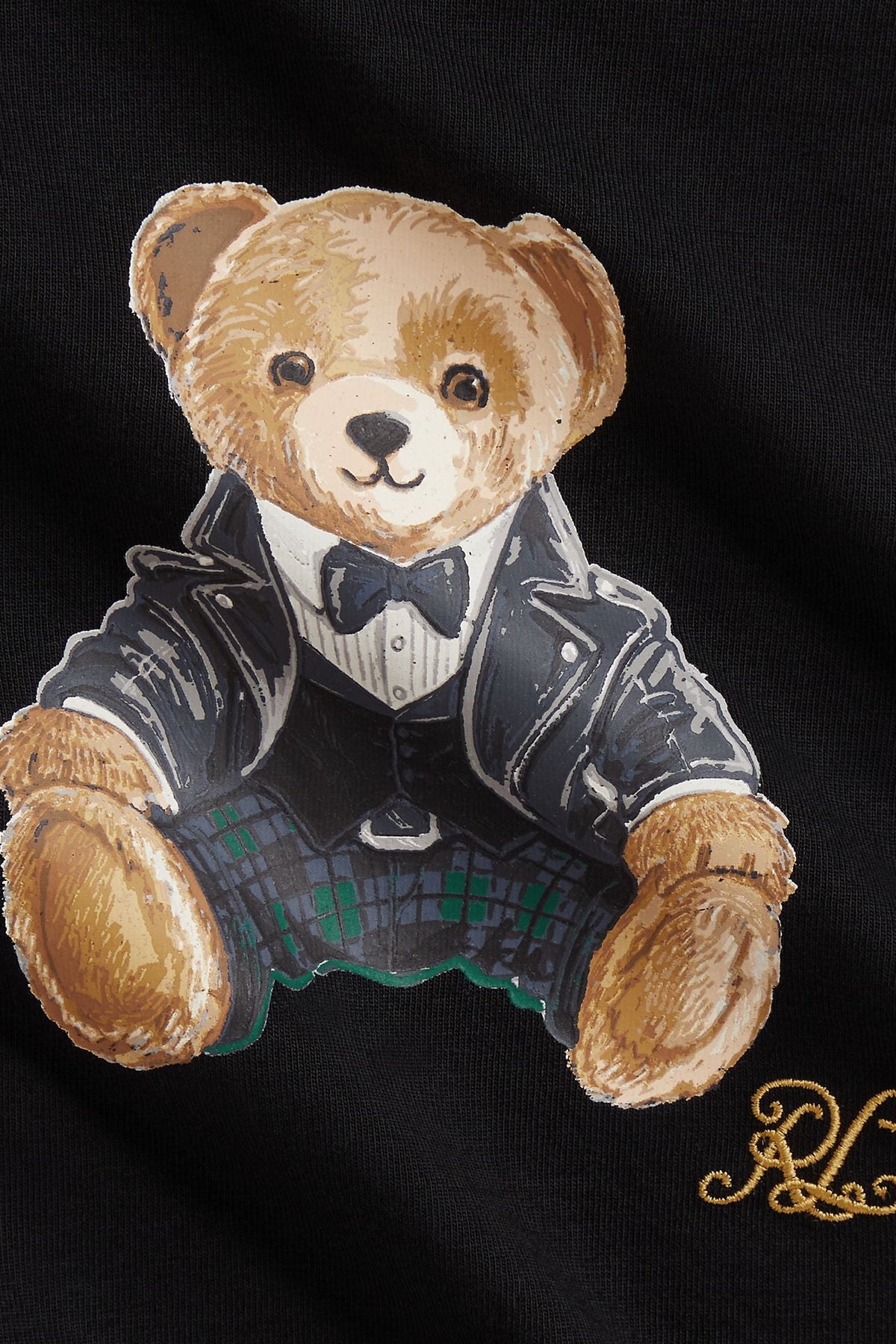 Polo Ralph Lauren Baby Boys Polo Bear Tee & Plaid Fleece Pant Set