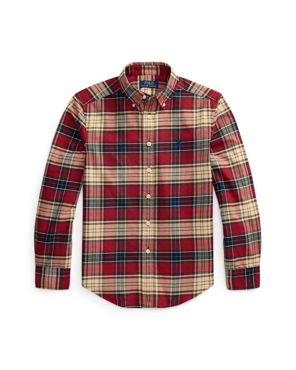 Polo Ralph Lauren Boys Plaid Cotton Oxford Shirt