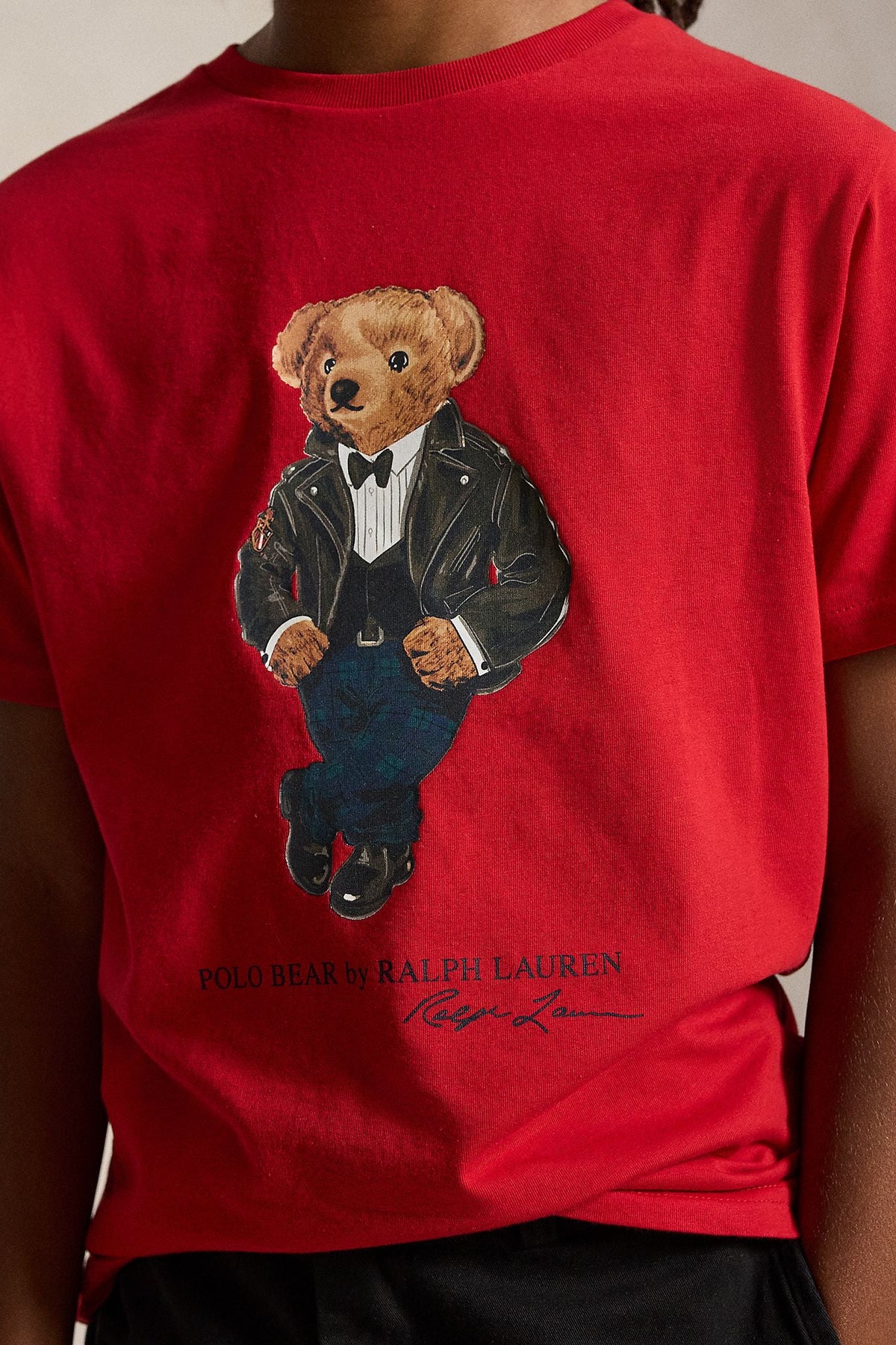 Polo Ralph Lauren Boys Polo Bear Cotton Jersey Tee red