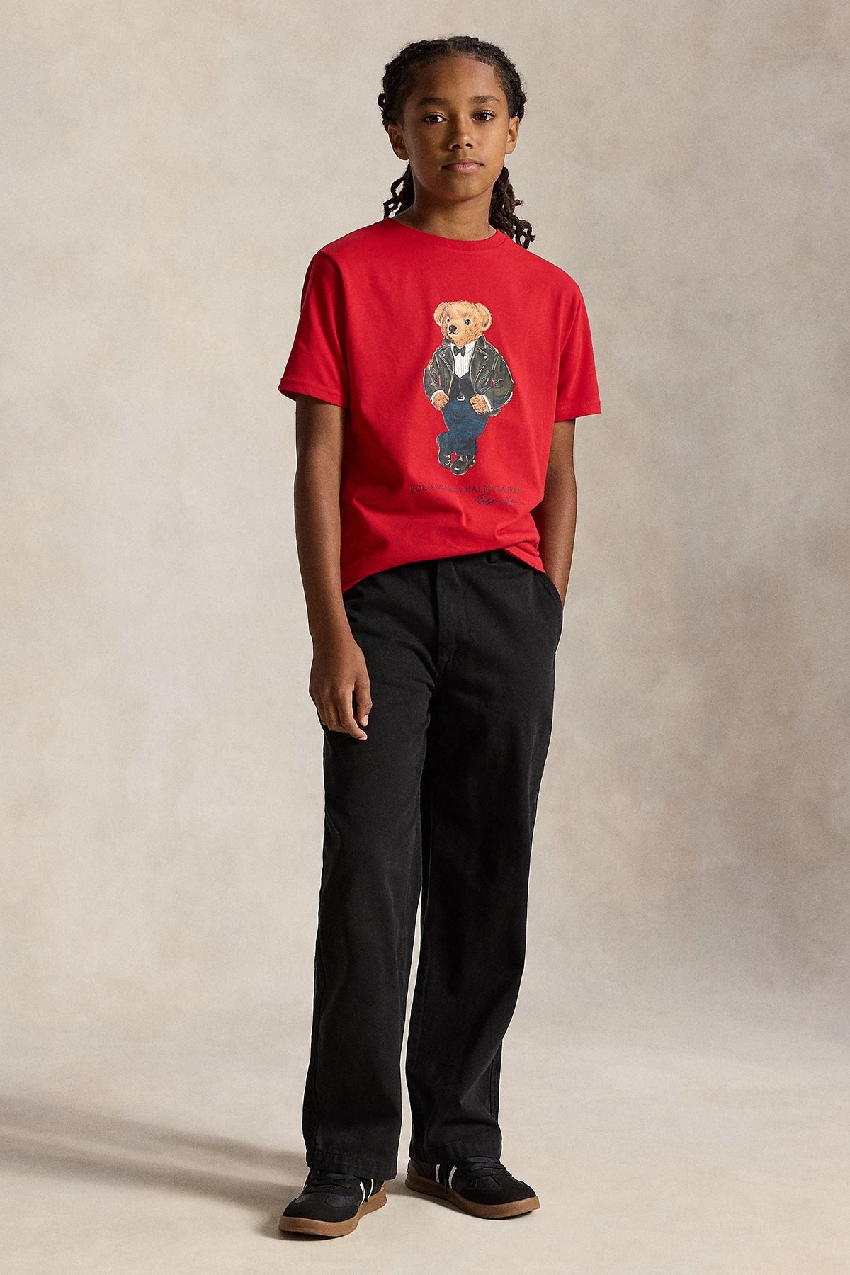 Polo Ralph Lauren Boys Polo Bear Cotton Jersey Tee red