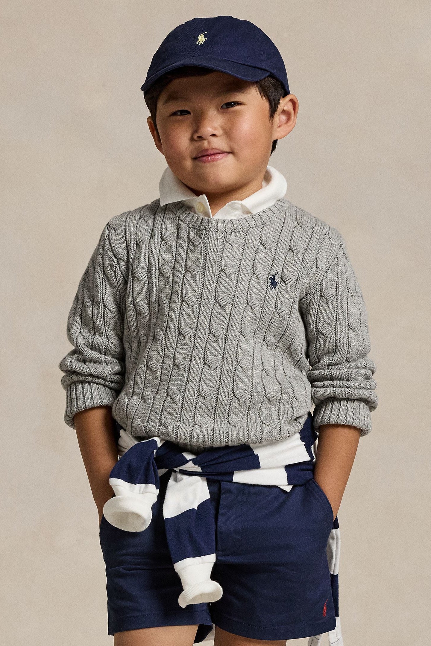 Polo Ralph Lauren Little Boys Combed Cotton Cable Knit Sweater
