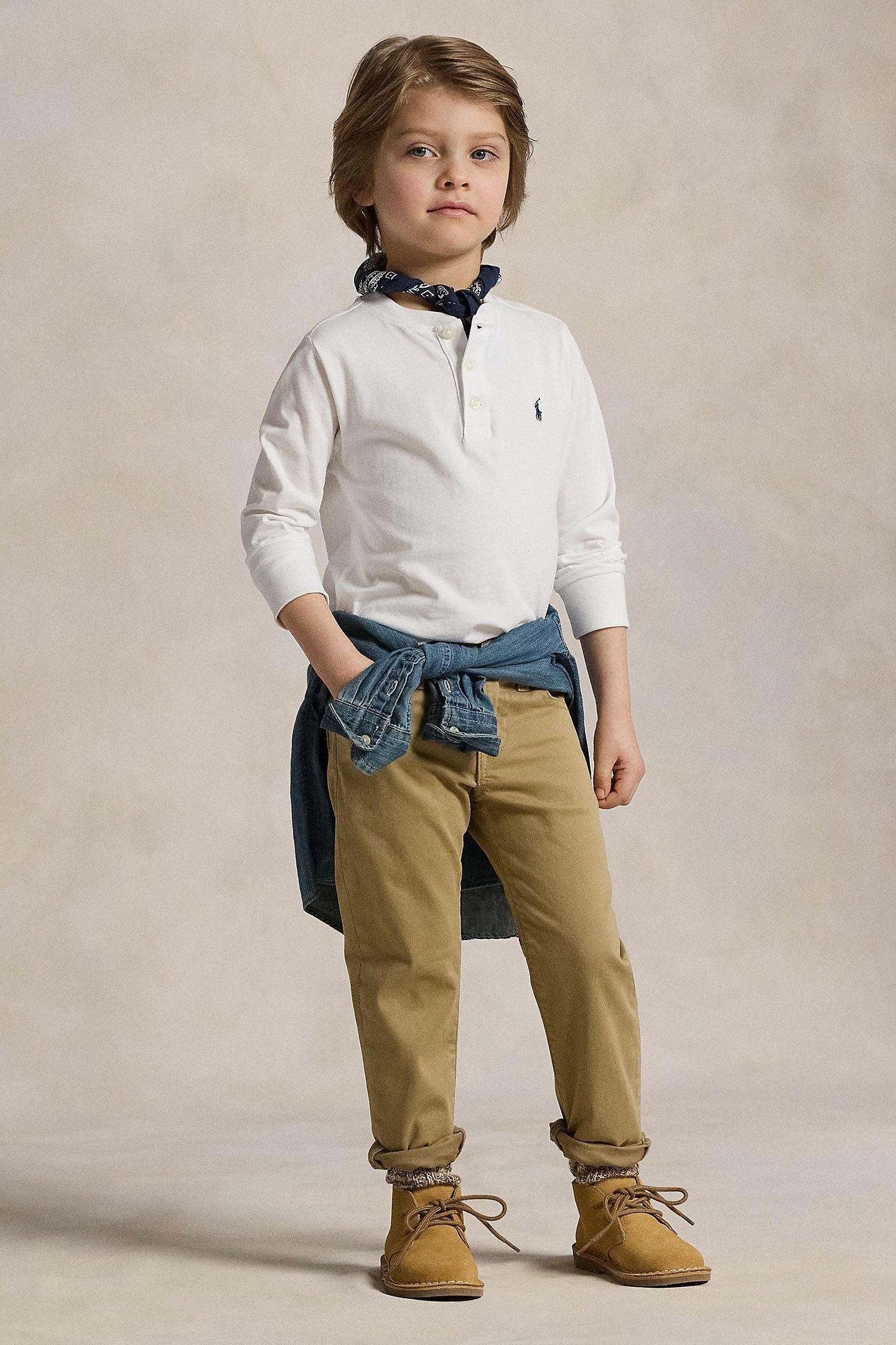 Polo Ralph Lauren Little Boys Slim Stretch Sateen Pant