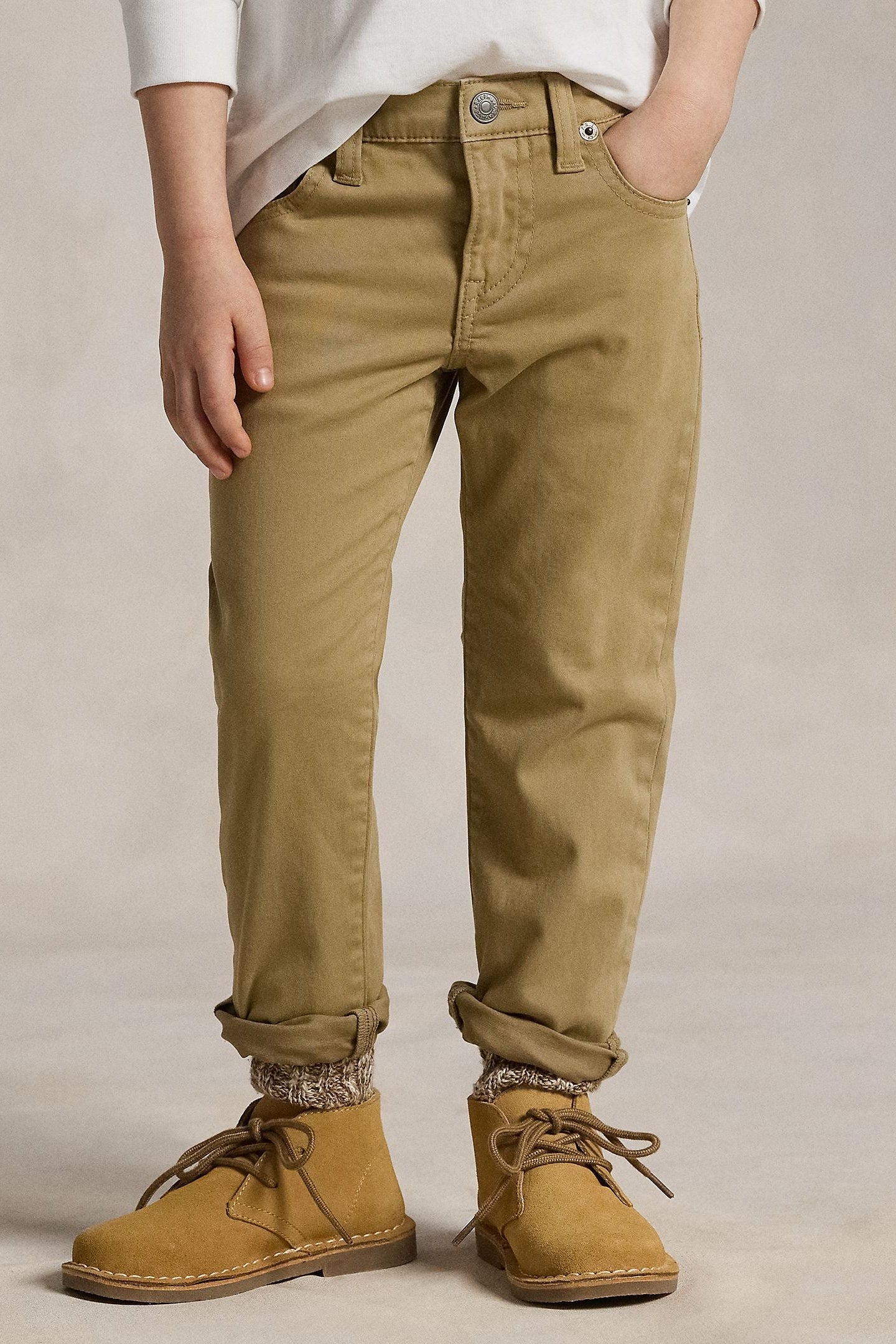 Polo Ralph Lauren Little Boys Slim Stretch Sateen Pant