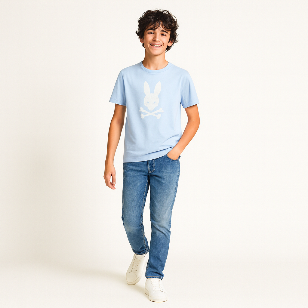 Psycho Bunny Kids Grant Crew Neck T-Shirt_ KT0200061
