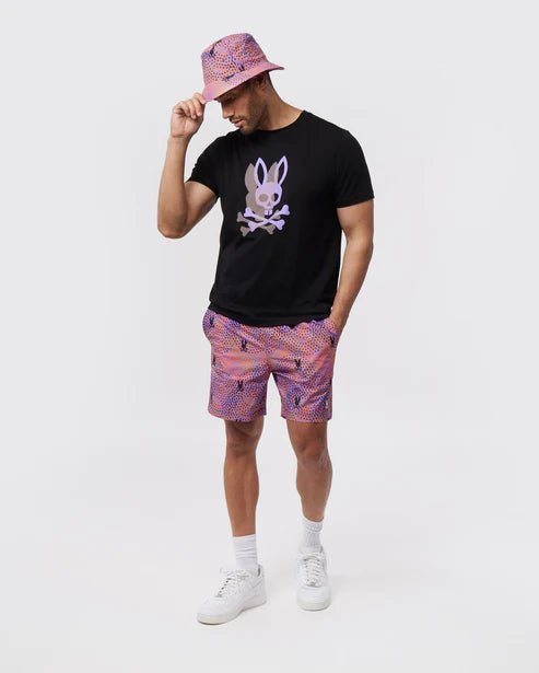 Psycho Bunny Mens Black Chicago HD Dotted Graphic T-Shirt_ B6U412Z1PC - 001 - NorthBoys