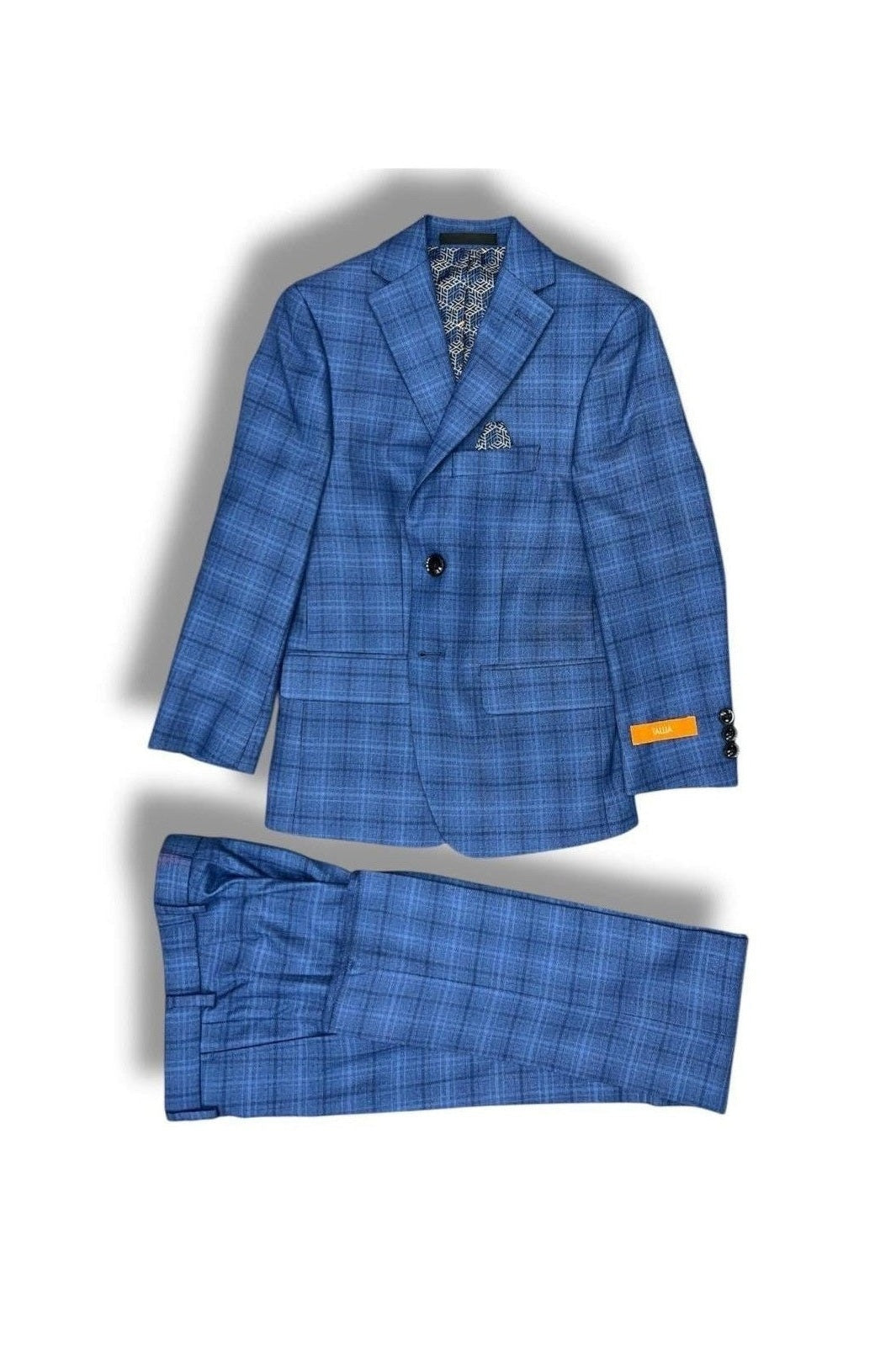 Tallia Boys Skinny Blue Plaid Suit_ CZ0095-NorthBoys