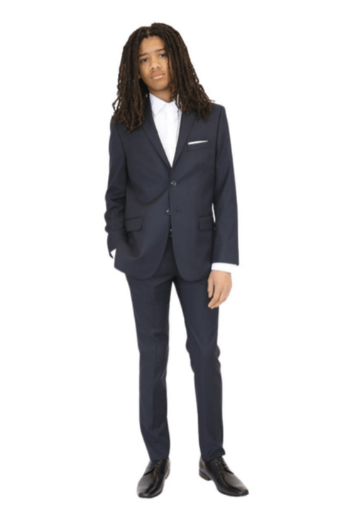Tallia Boys Skinny Navy Wool Suit_ OEZ0001/09Y0001-NorthBoys