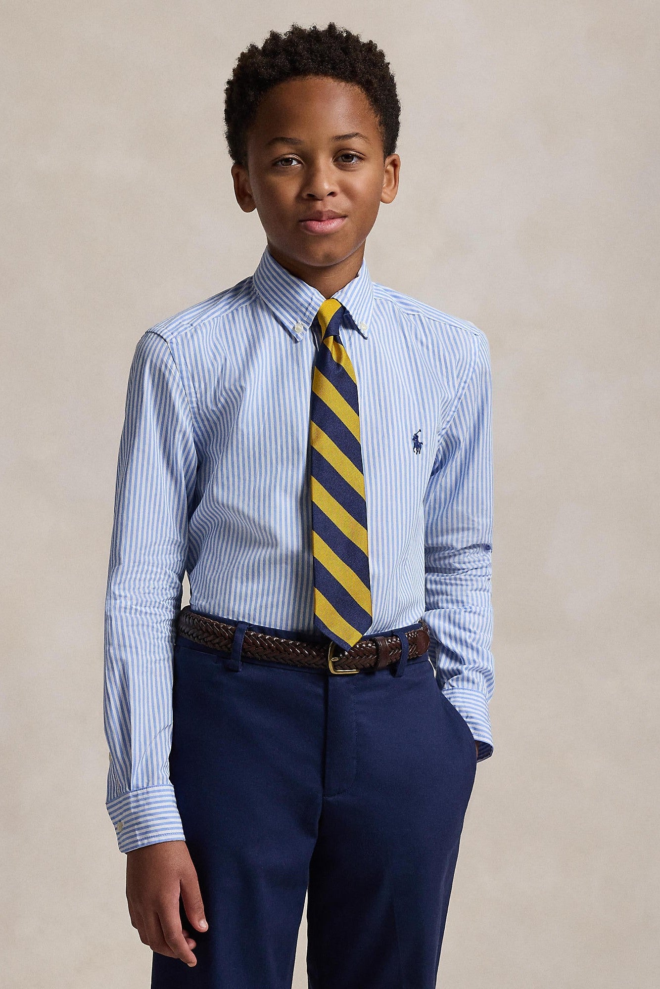 Polo Ralph Lauren Boys Blue Long Sleeve Poplin Shirt